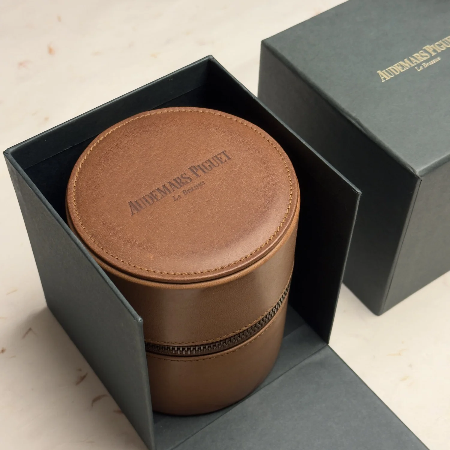 Audemars Piguet Brown Leather Watch Travel Case