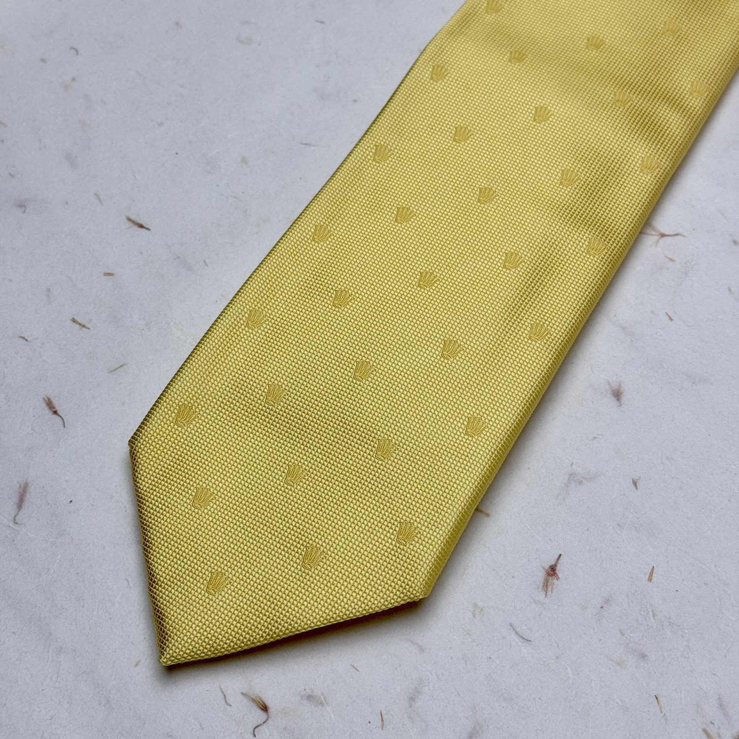 オ*♪様 ROLEXシルク ネクタイ Rolex Yellow Silk Tie - Vintage Italian Monogram Luxury