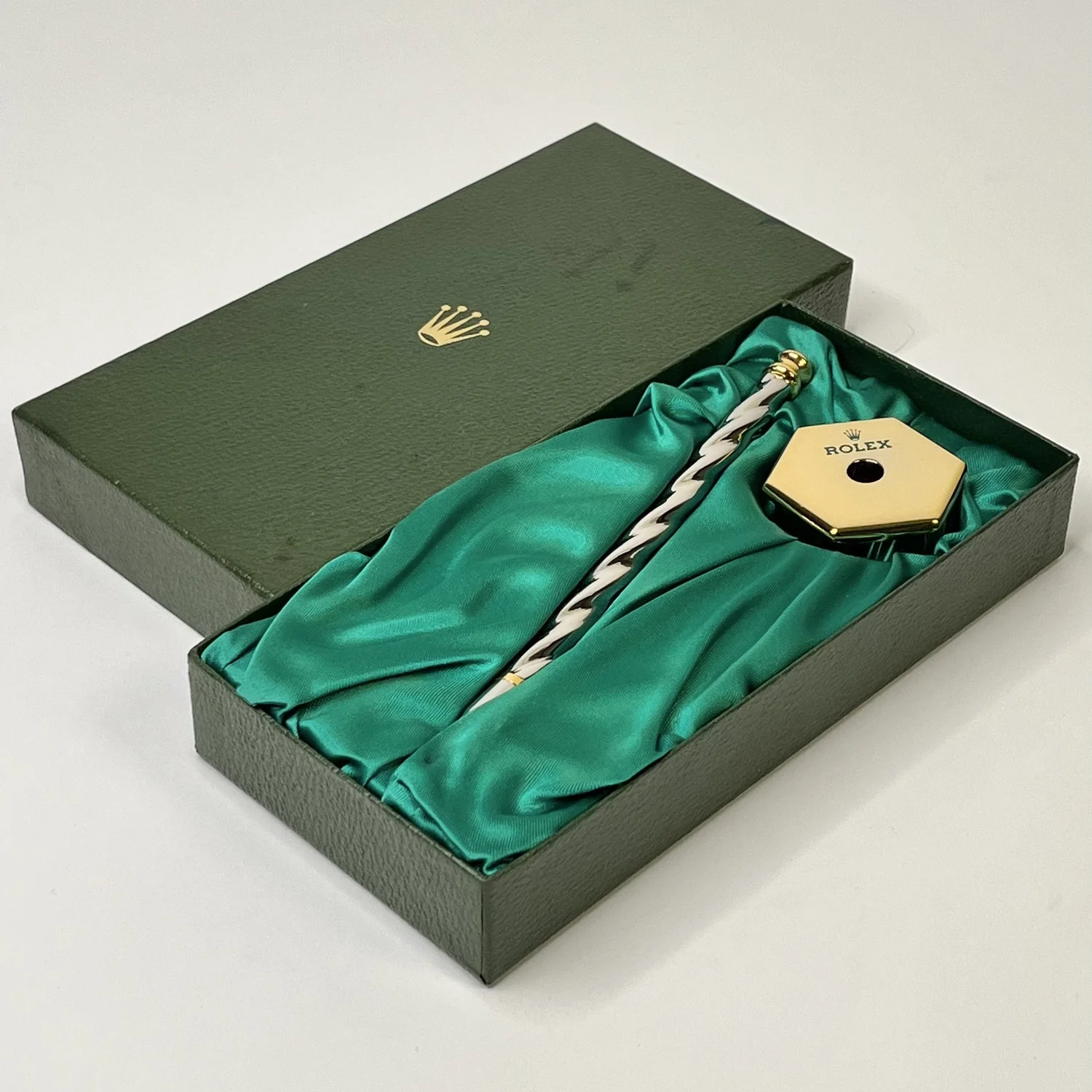 Rolex Desk Pen & Holder Set – VIP Promotional Gift in Green Box
