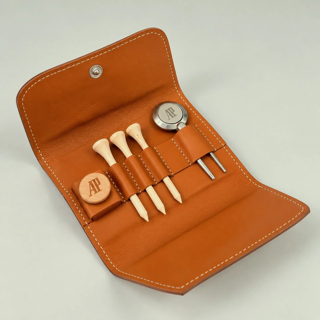 Audemars Piguet Cognac Leather Golf Accessory Set