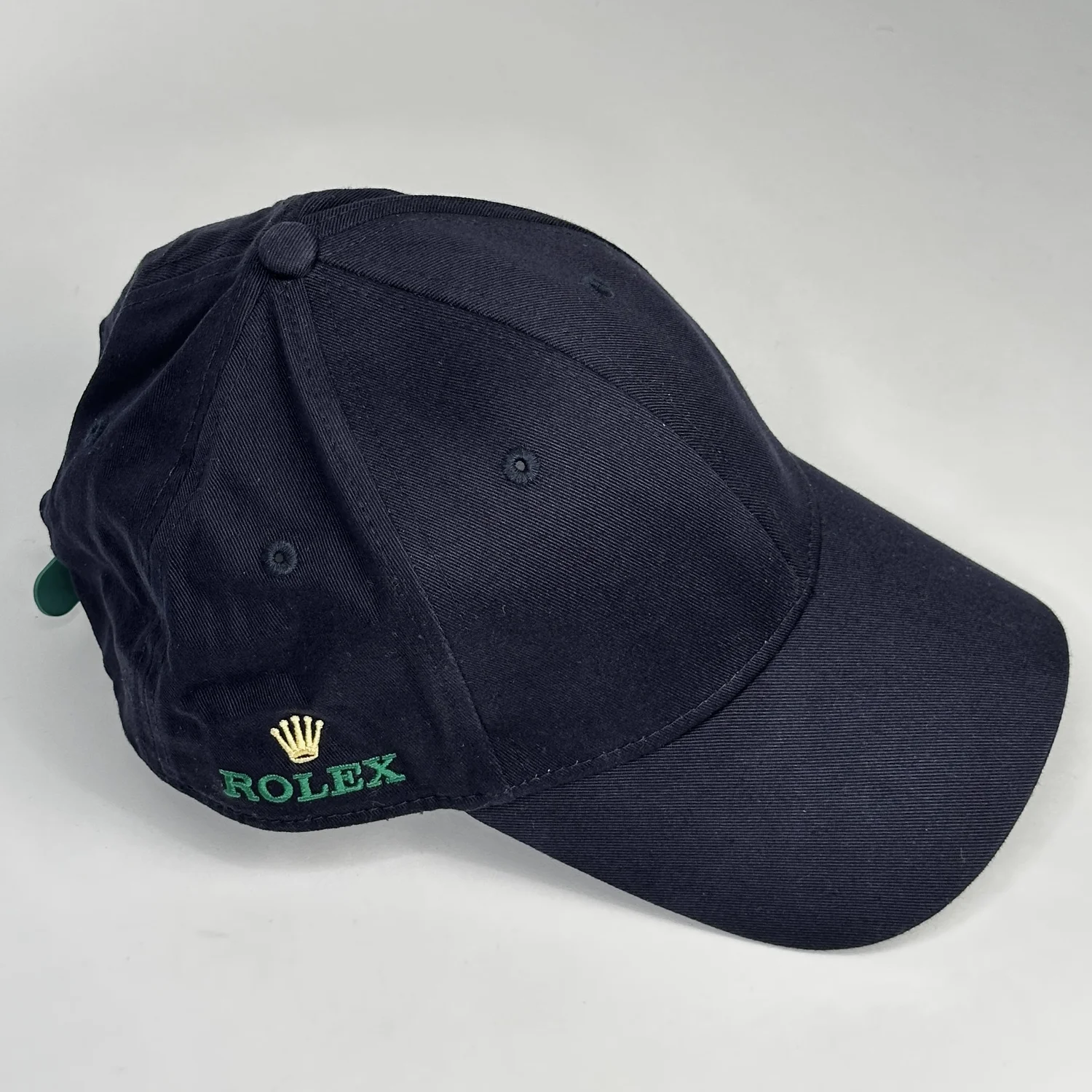 Rolex Navy Baseball Cap with Gold Crown & Green Logo – Client Gift