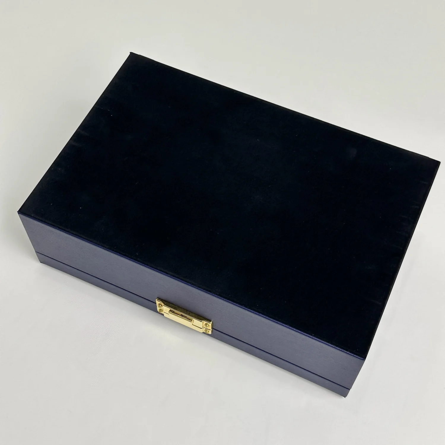 Grand Seiko Blue Leather 3-Slot Watch Case with Gold Clasp and 