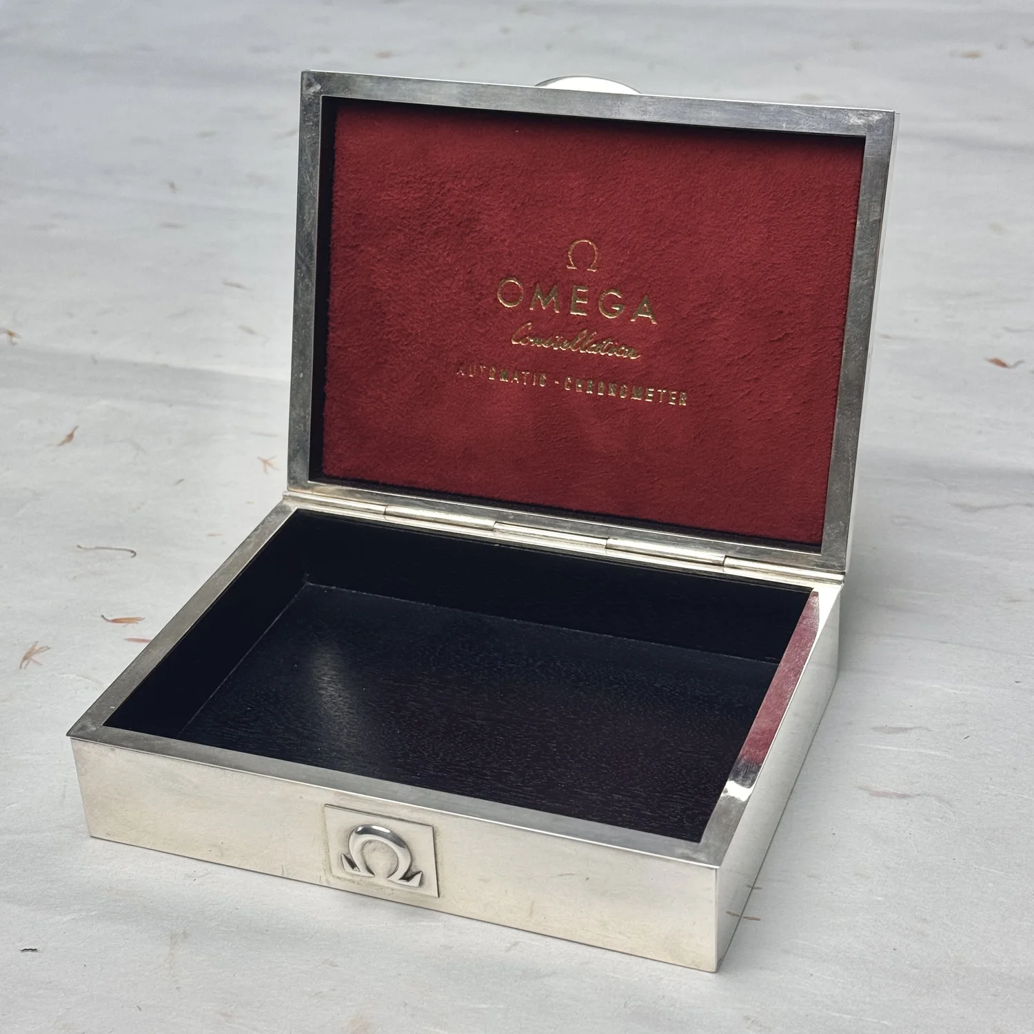 Vintage Omega Constellation 925 Silver Watch Box