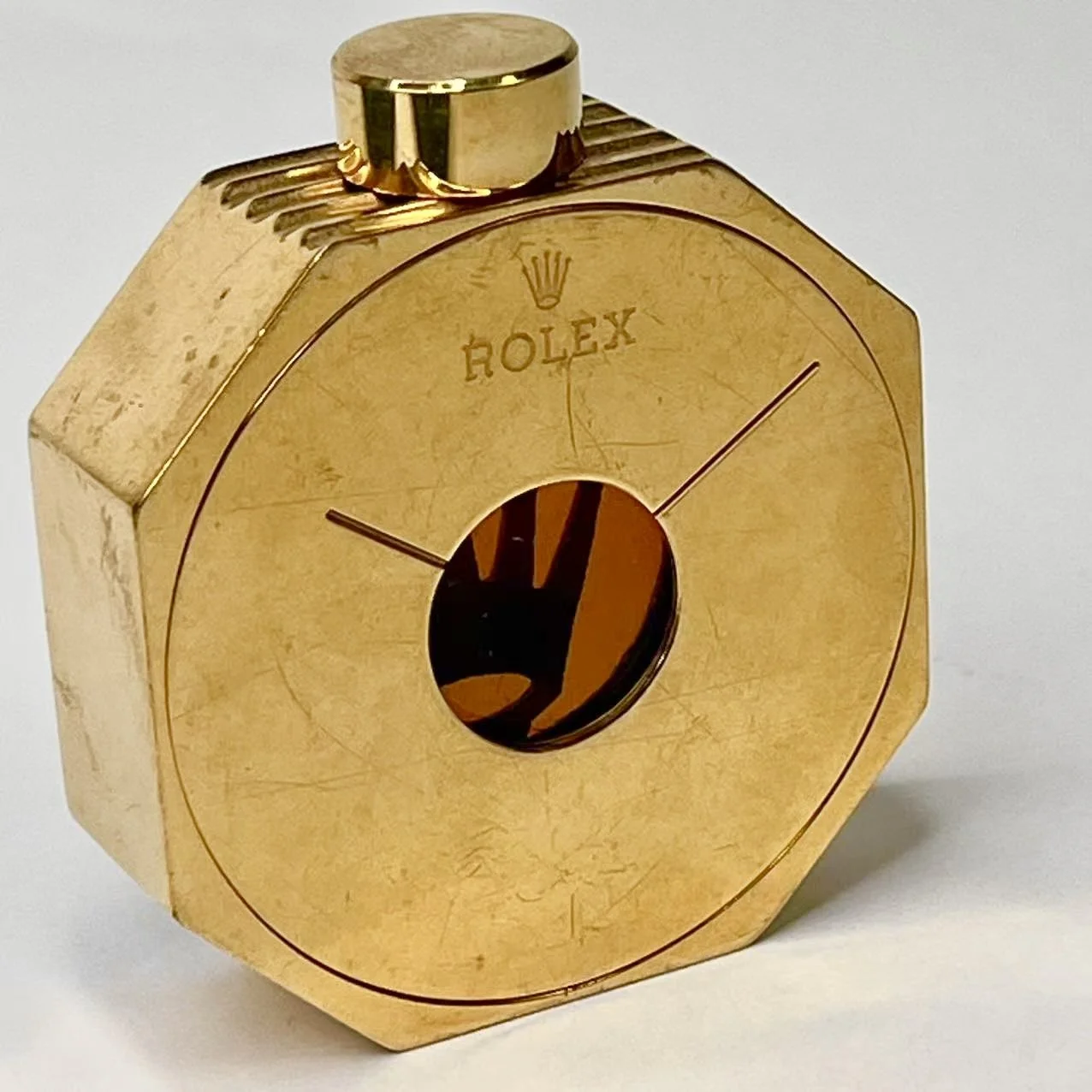 Vintage Rolex Perfume Flask – Gold Enamel Collectible with Crown 