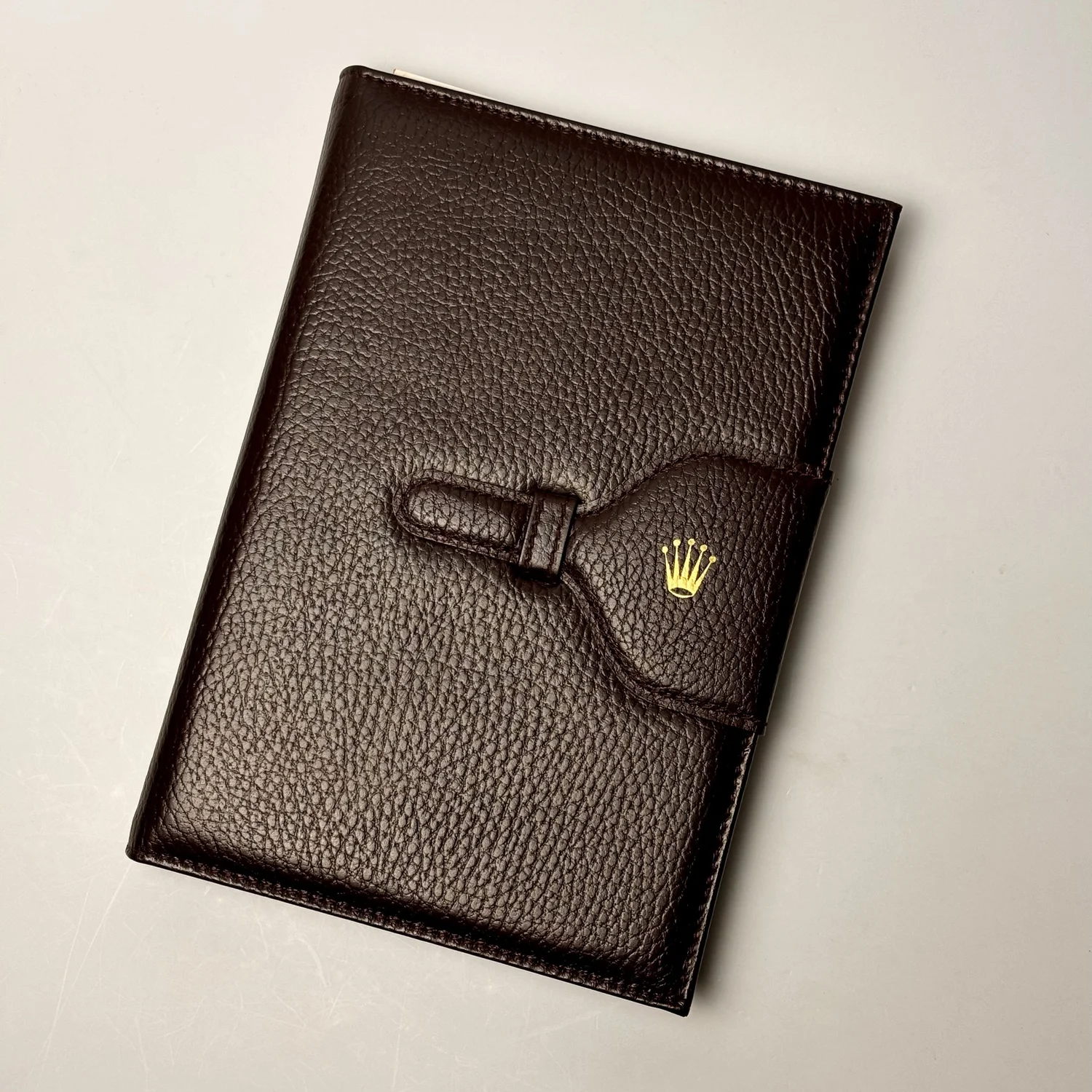 Rolex Burgundy Caviar Leather Notebook