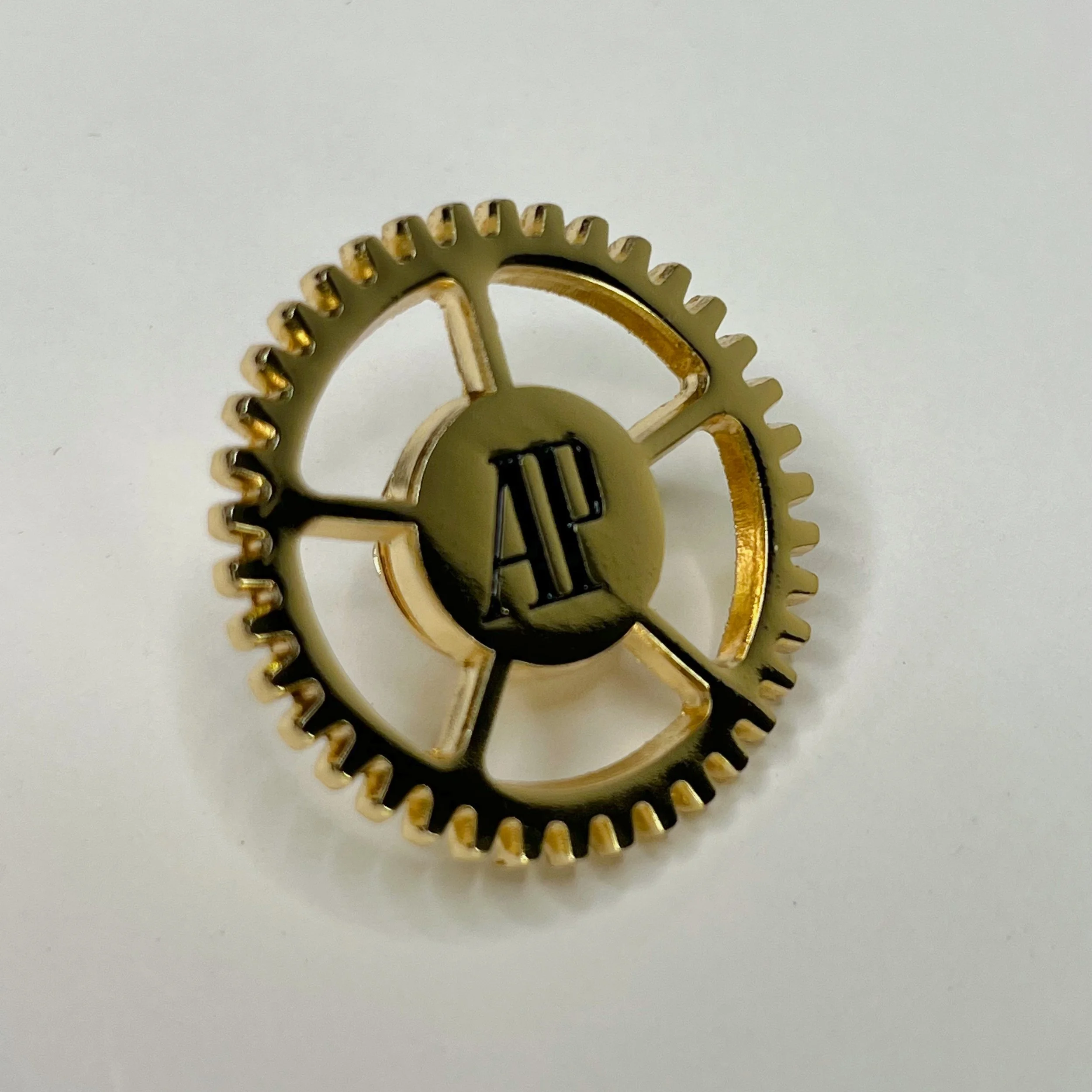Audemars Piguet Gold Openwork Sculpted Gear Pin Milano Design Week 2026