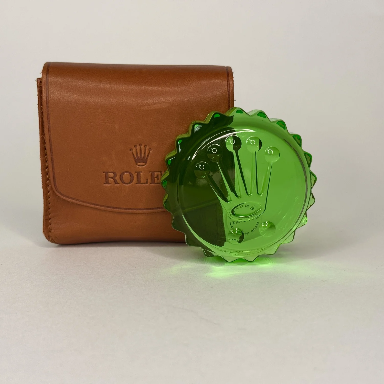 Rolex x Salviati Green Crystal Crown Paperweight Basel 2006