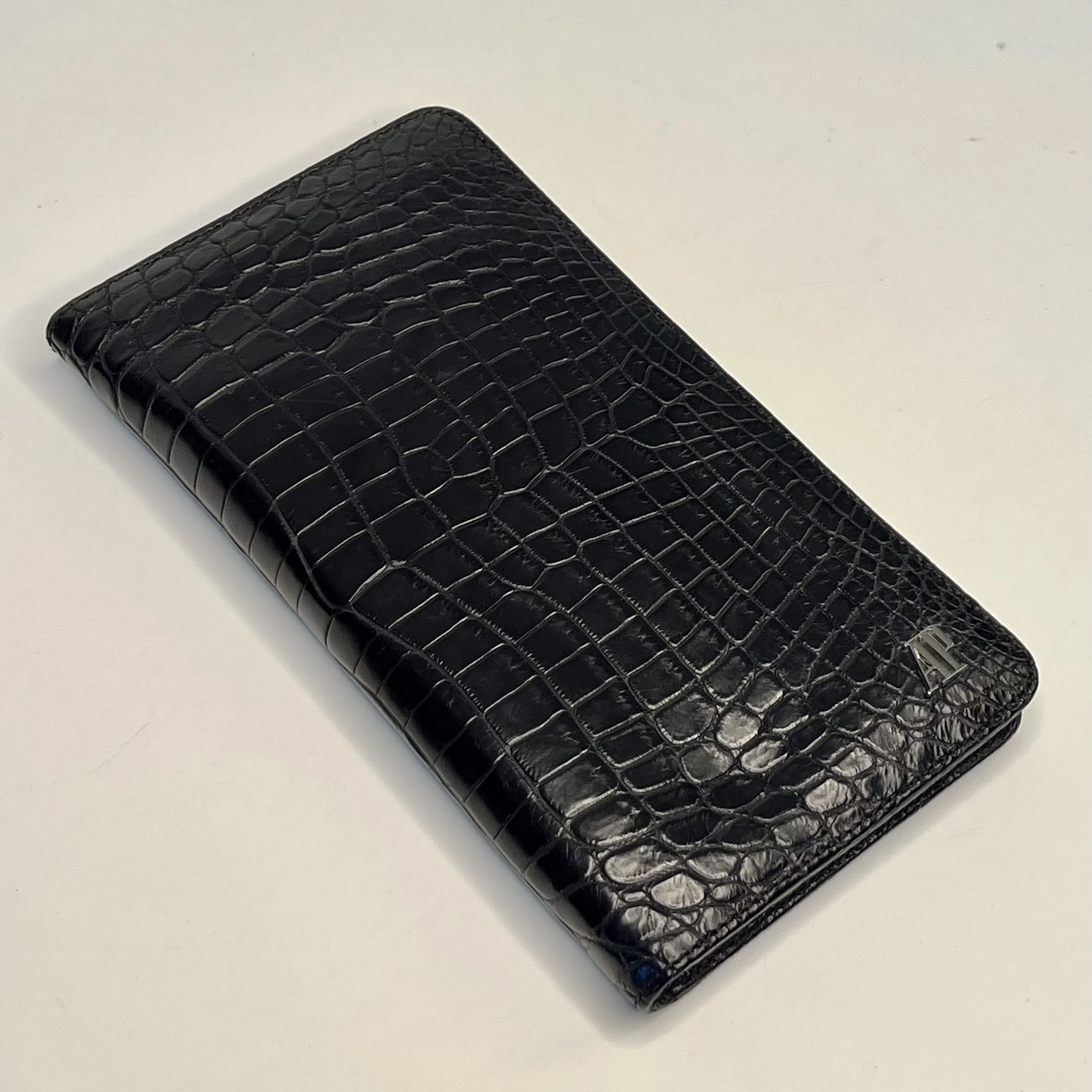 Audemars Piguet Black Crocodile-Embossed Leather Long Wallet