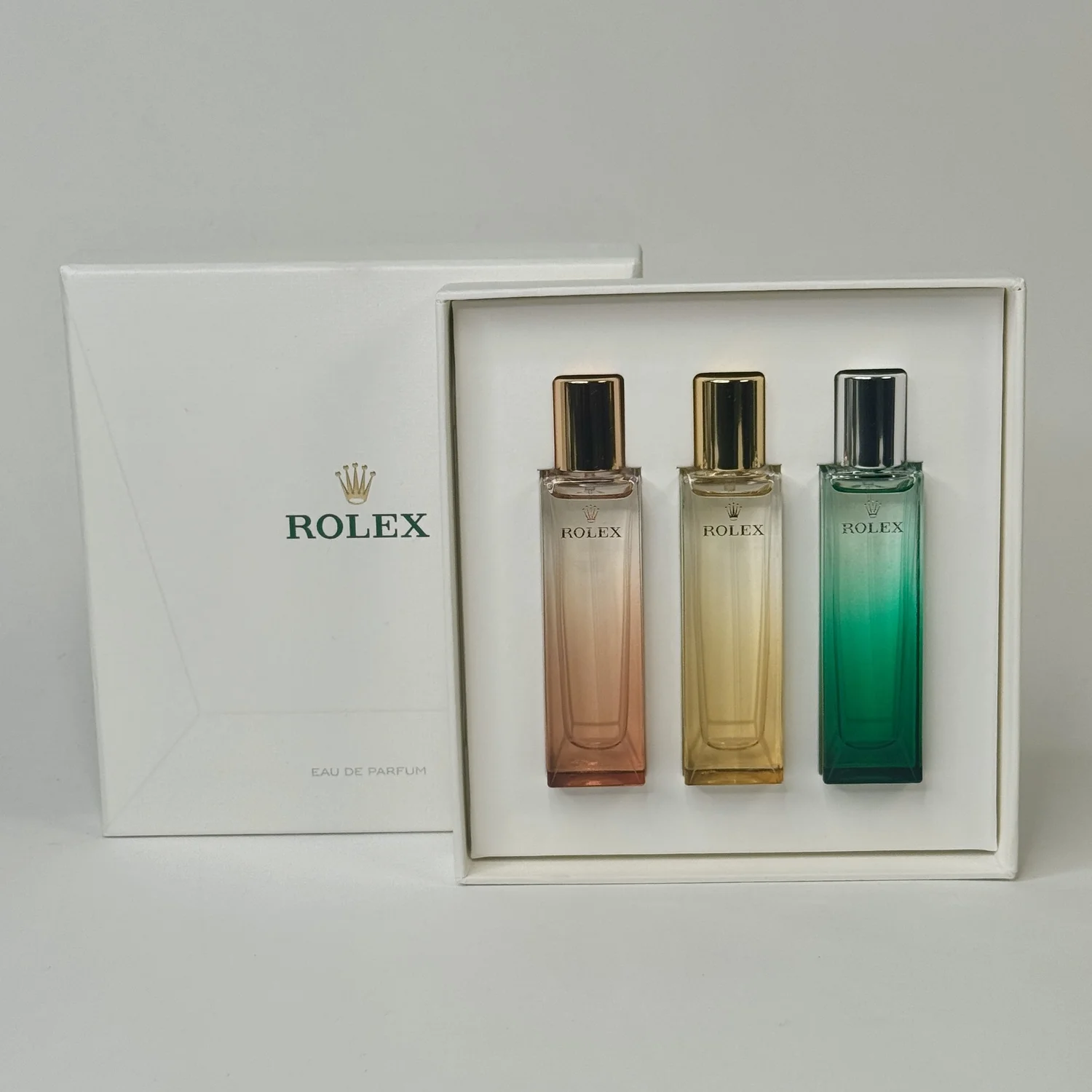 Rolex Eau de Parfum Trio Set – Rose Gold, Yellow Gold & Green