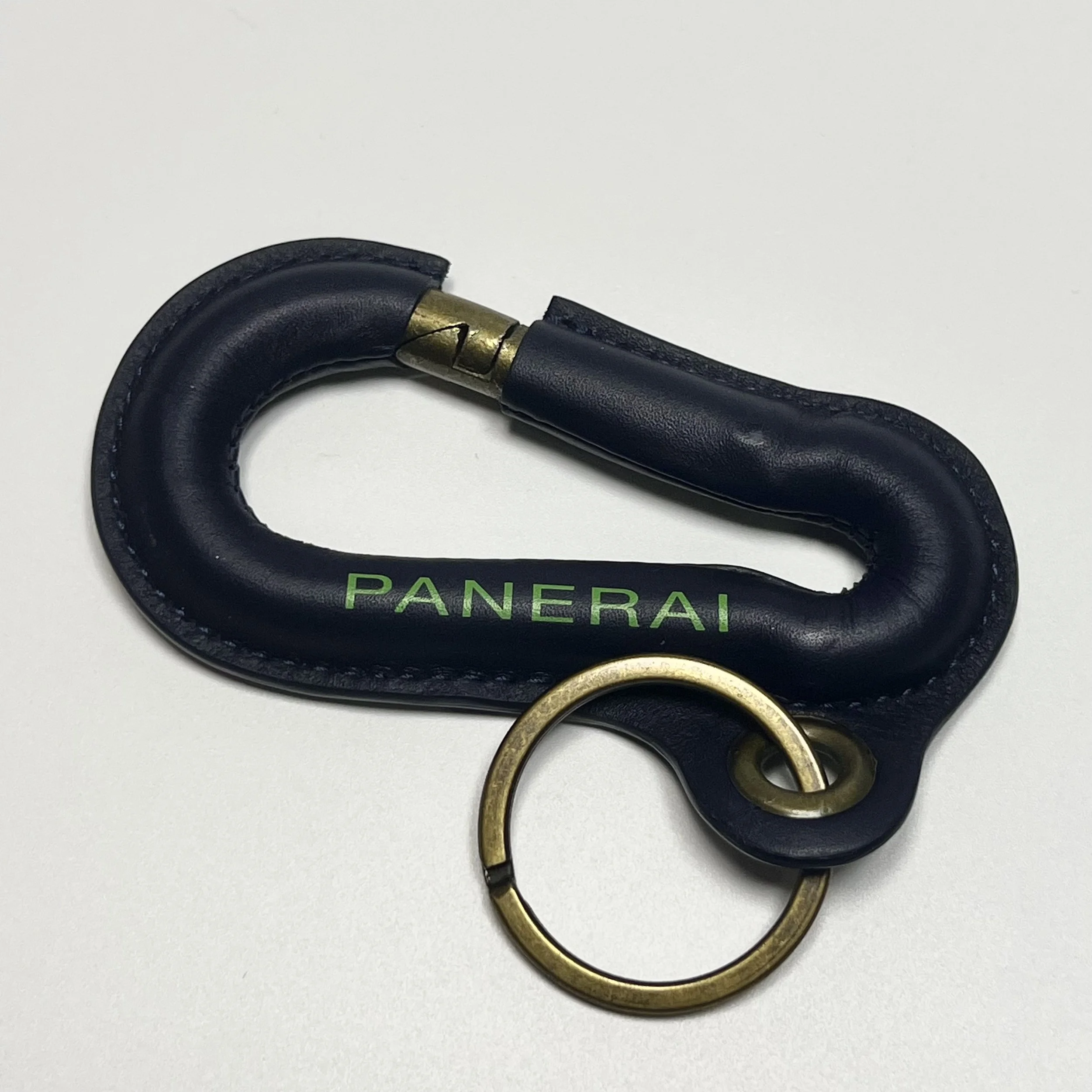 Panerai Navy Leather Carabiner-Style Keychain