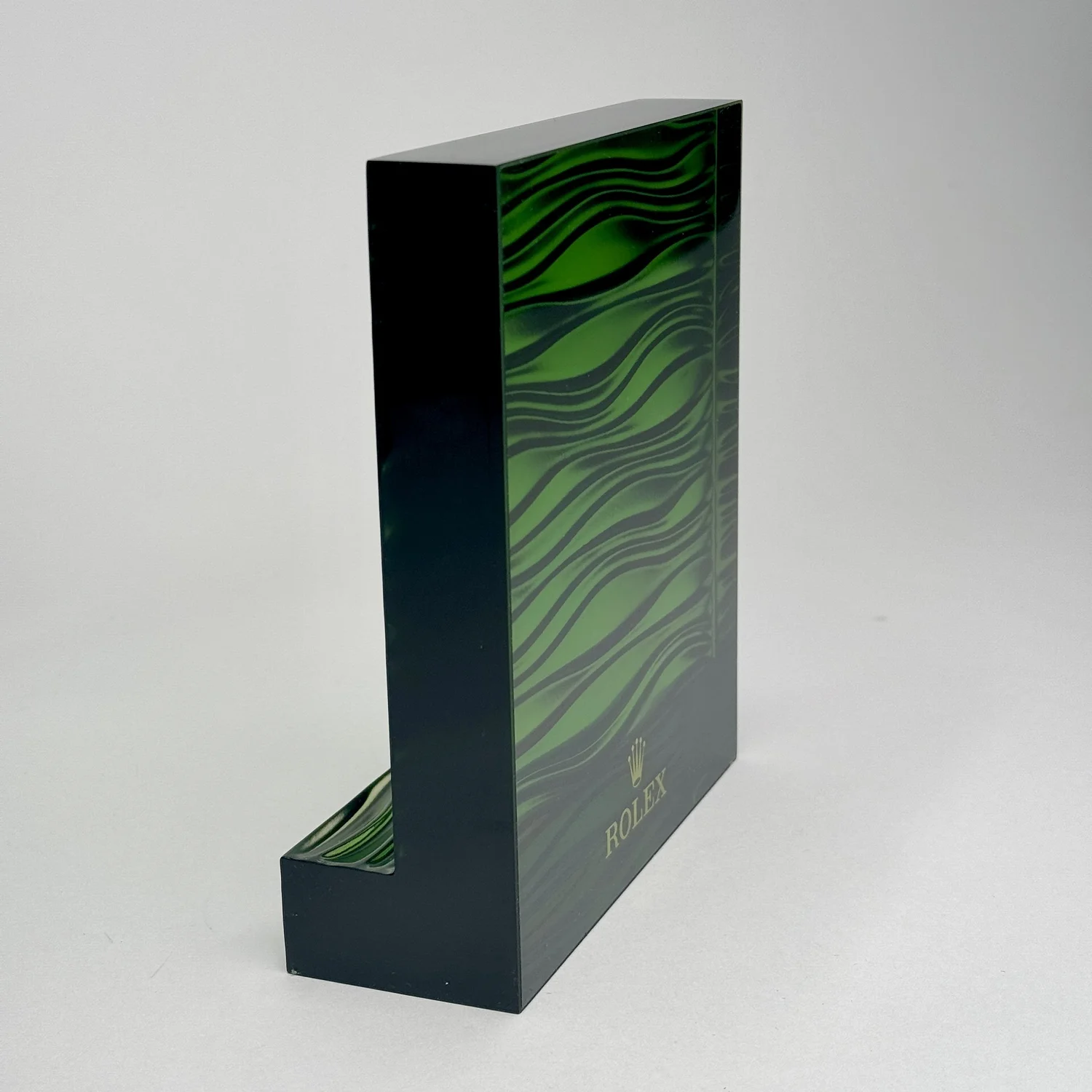 ROLEX ストラップ付きディスプレイスタンド Rolex Submariner Green Acrylic Wave Display Stand – Dealer