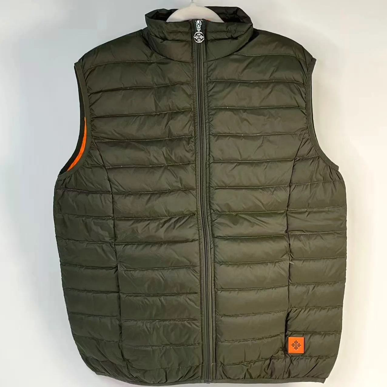 Patek Philippe Geneva Olive Green Quilted Sleeveless Puffer Vest