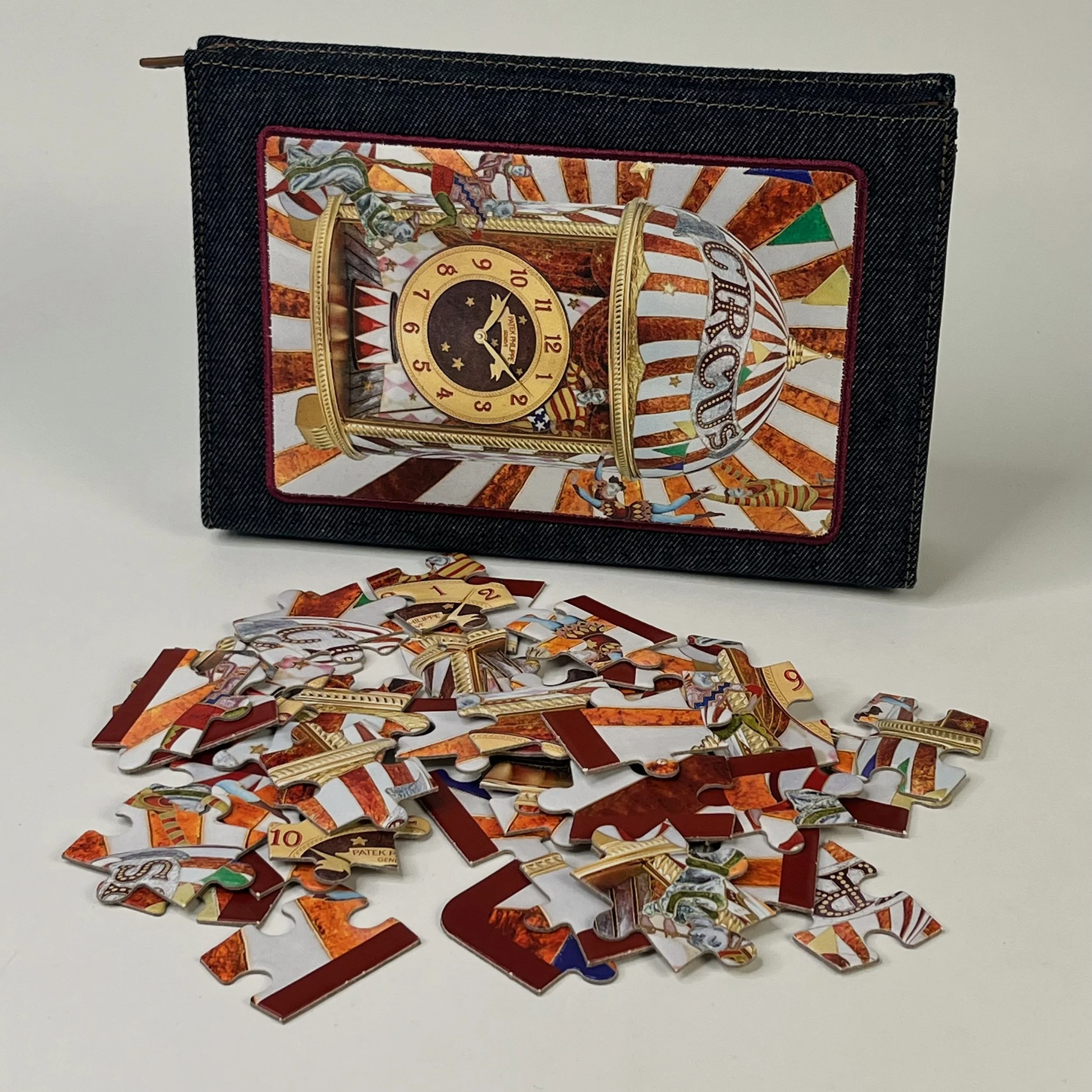 Patek Philippe Circus-Themed Denim Pouch