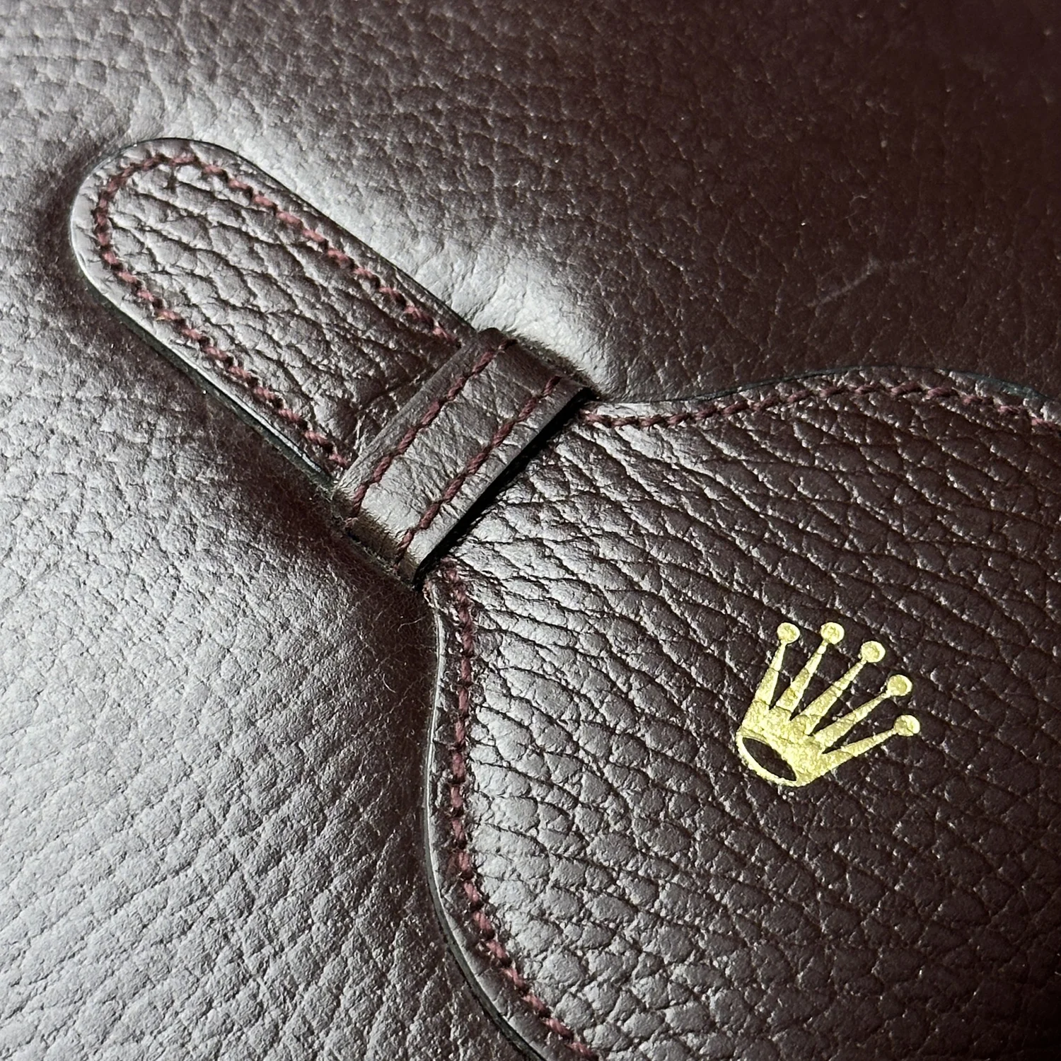 Rolex Burgundy Caviar Leather Notebook