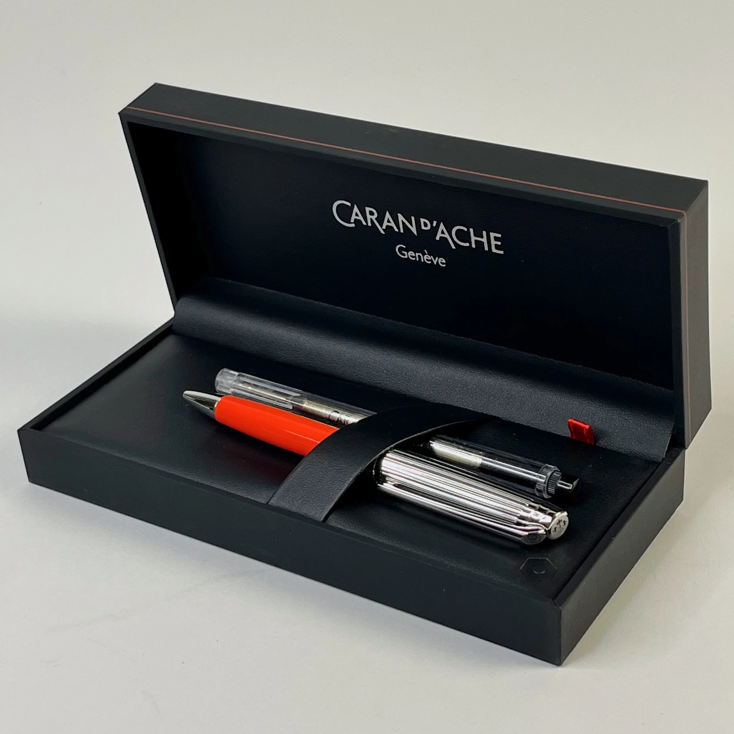 Patek Philippe x Caran d’Ache Vermilion Lacquer Ballpoint Pen Set