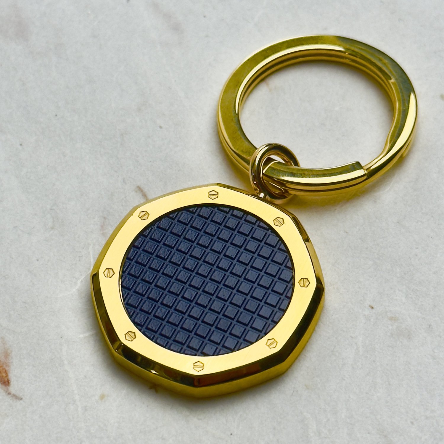 Audemars Piguet Royal Oak Keyring Blue with Gold