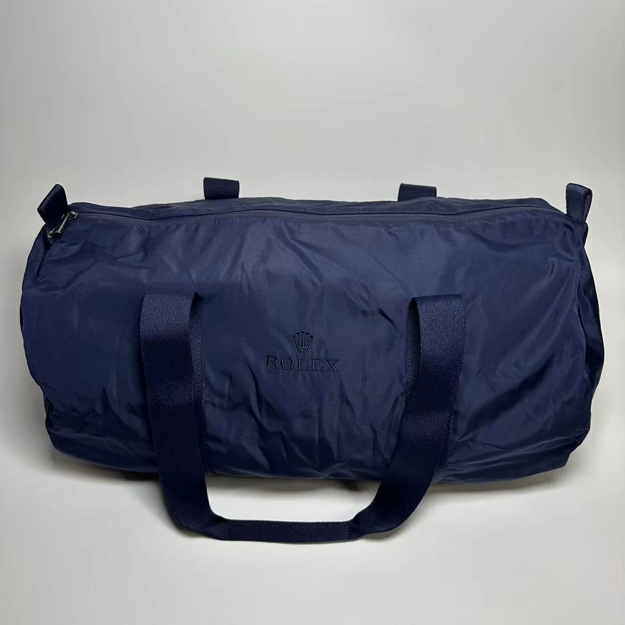 Rolex Navy Blue Polyester Travel Duffle Bag
