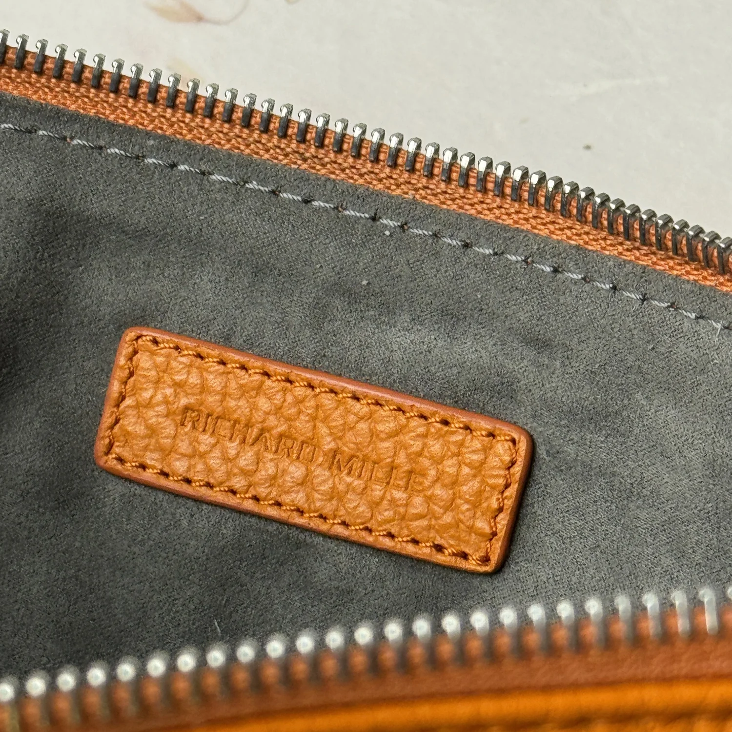 Richard Mille Amber Cognac Leather Pouch - Luxury Organizer for  