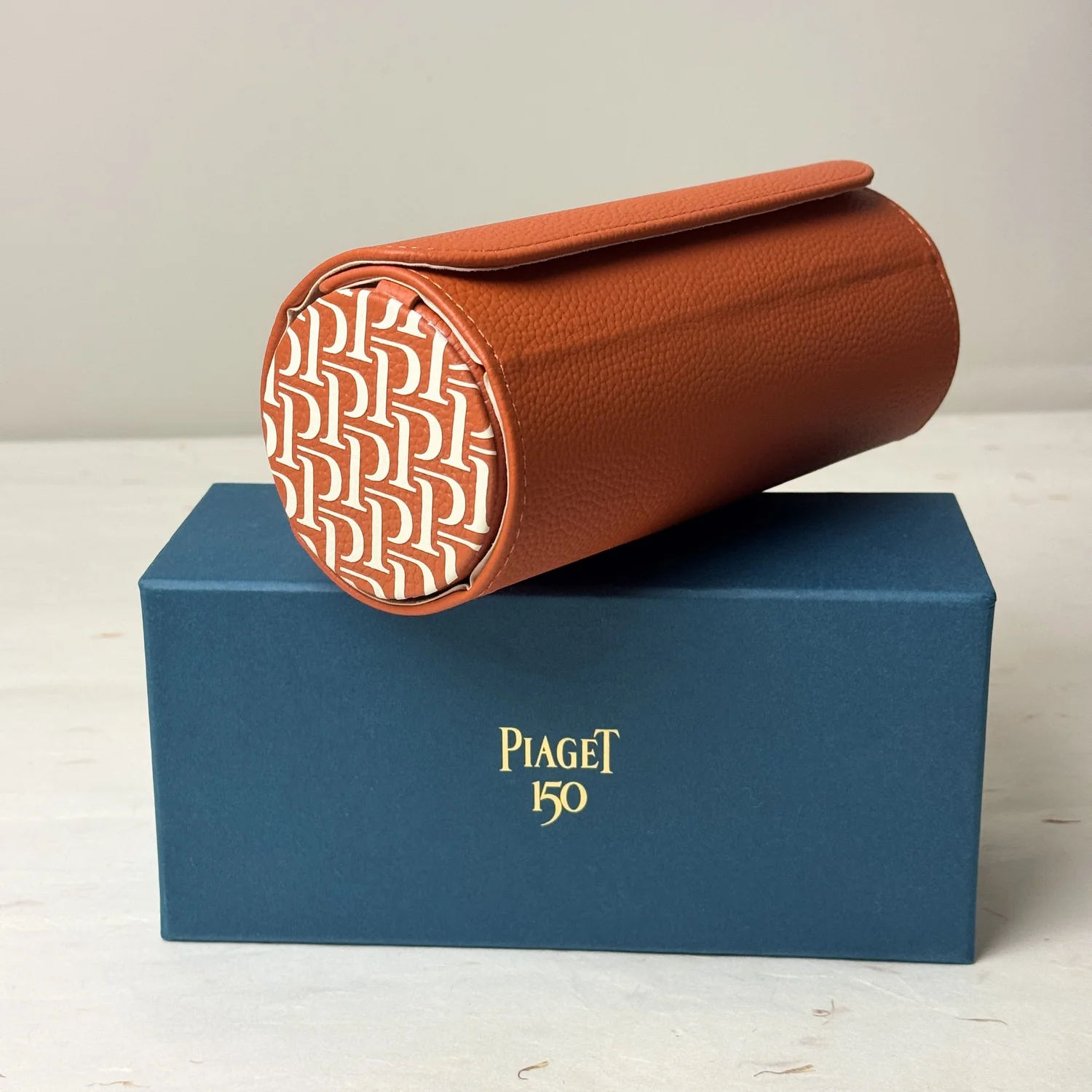 PIAGET ケース Piaget 150th Anniversary Watch Travel Case – Orange Monogram