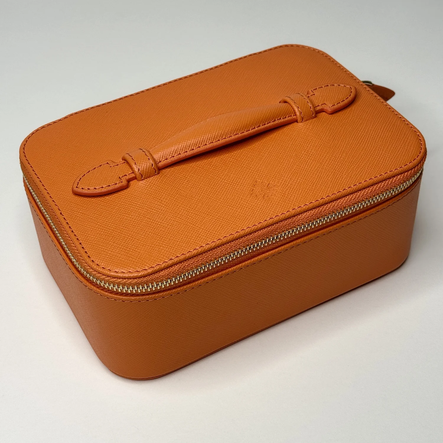 Patek Philippe Orange Saffiano Leather Jewelry Watch Case 