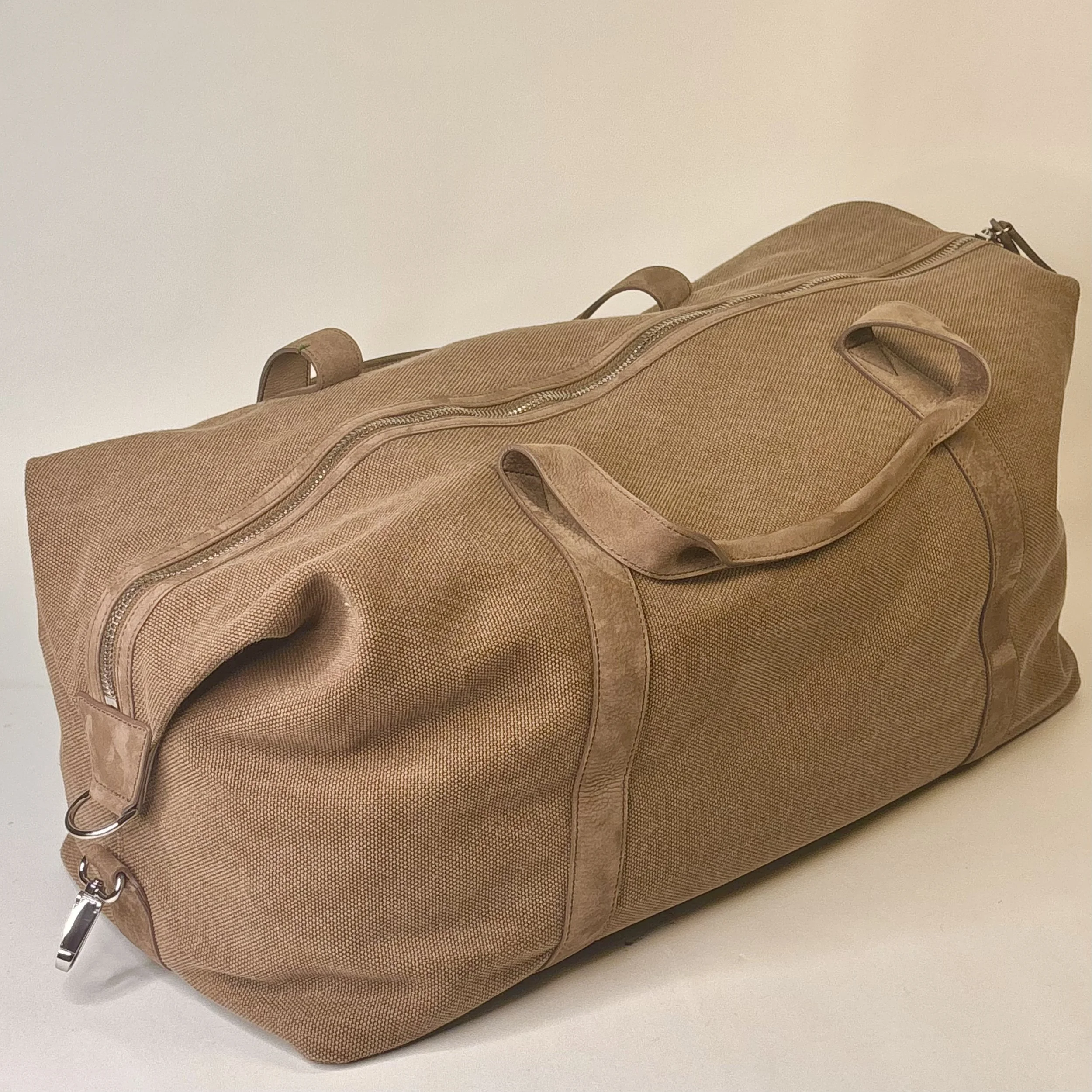 Rolex Suede-Trimmed Canvas Luggage Carryall