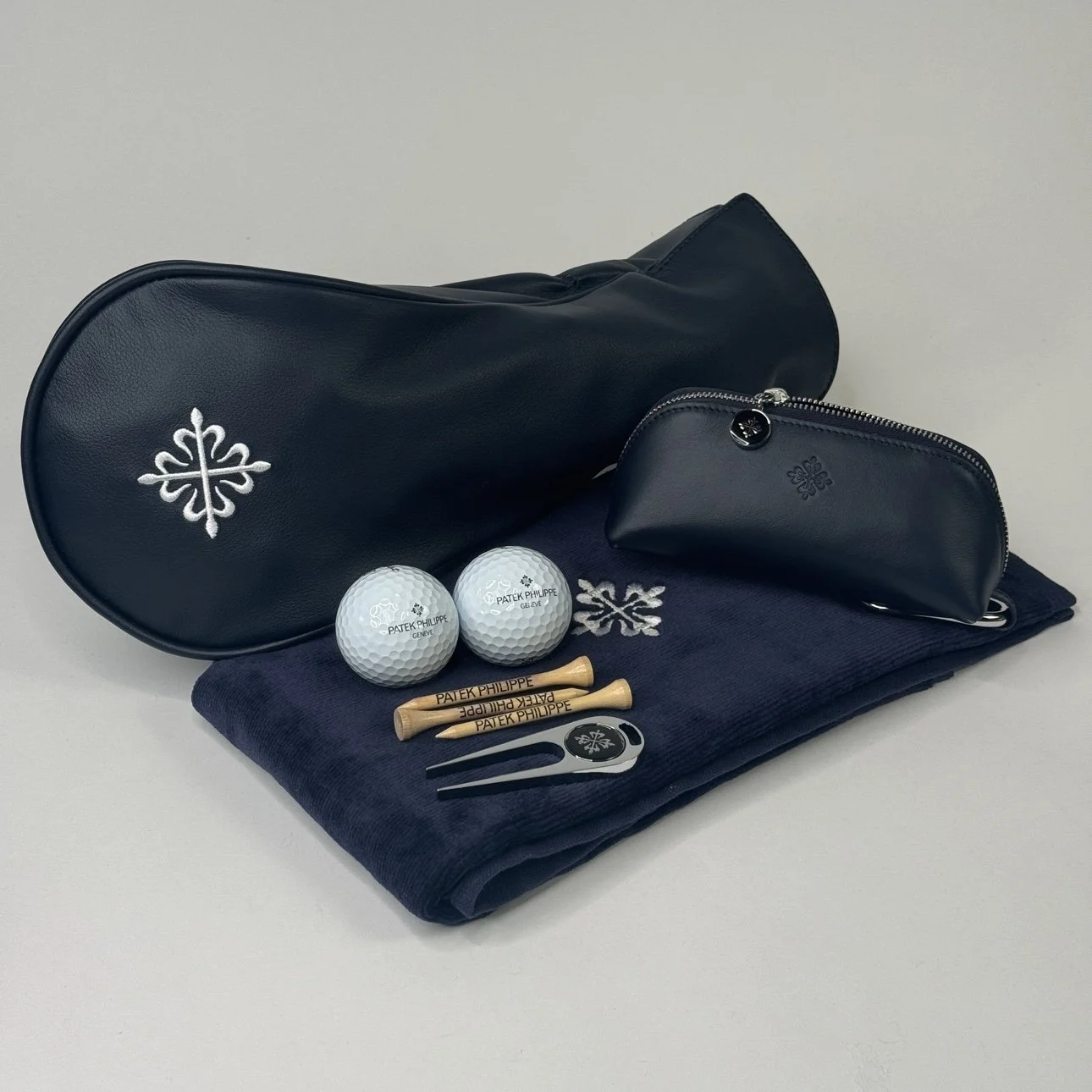 Patek Philippe Golf Accessories Set – Leather Headcover & Branded