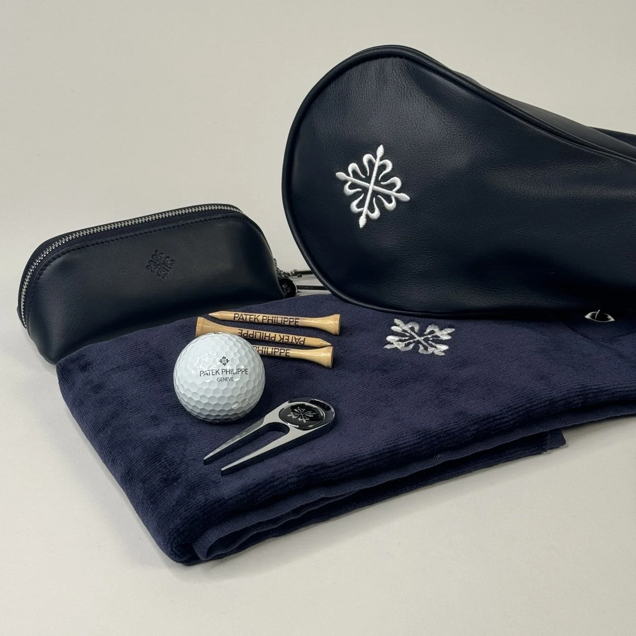 Patek Philippe Golf Accessories Set – Leather Headcover & Branded