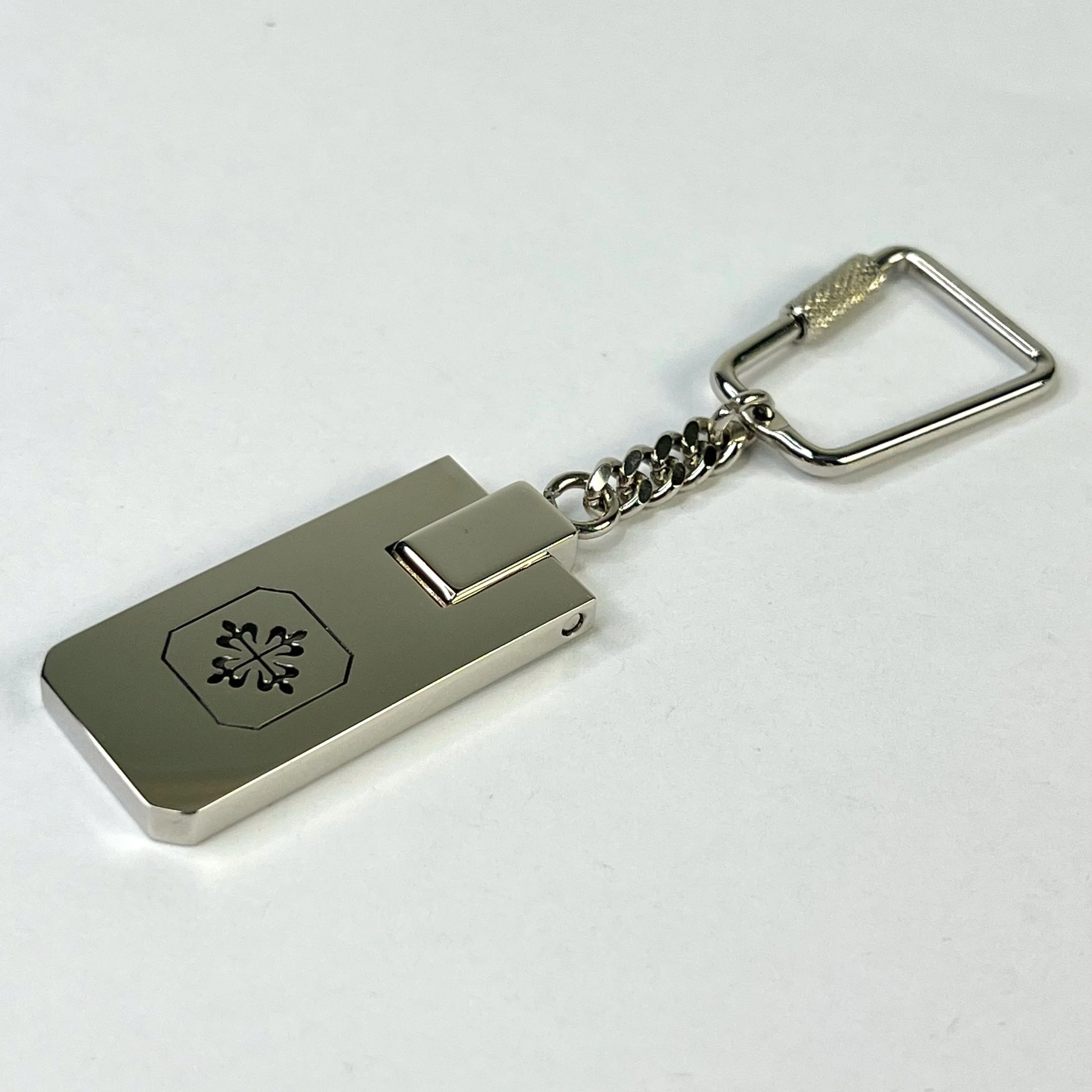 Patek Philippe Calatrava Cross Polished Silver Keychain