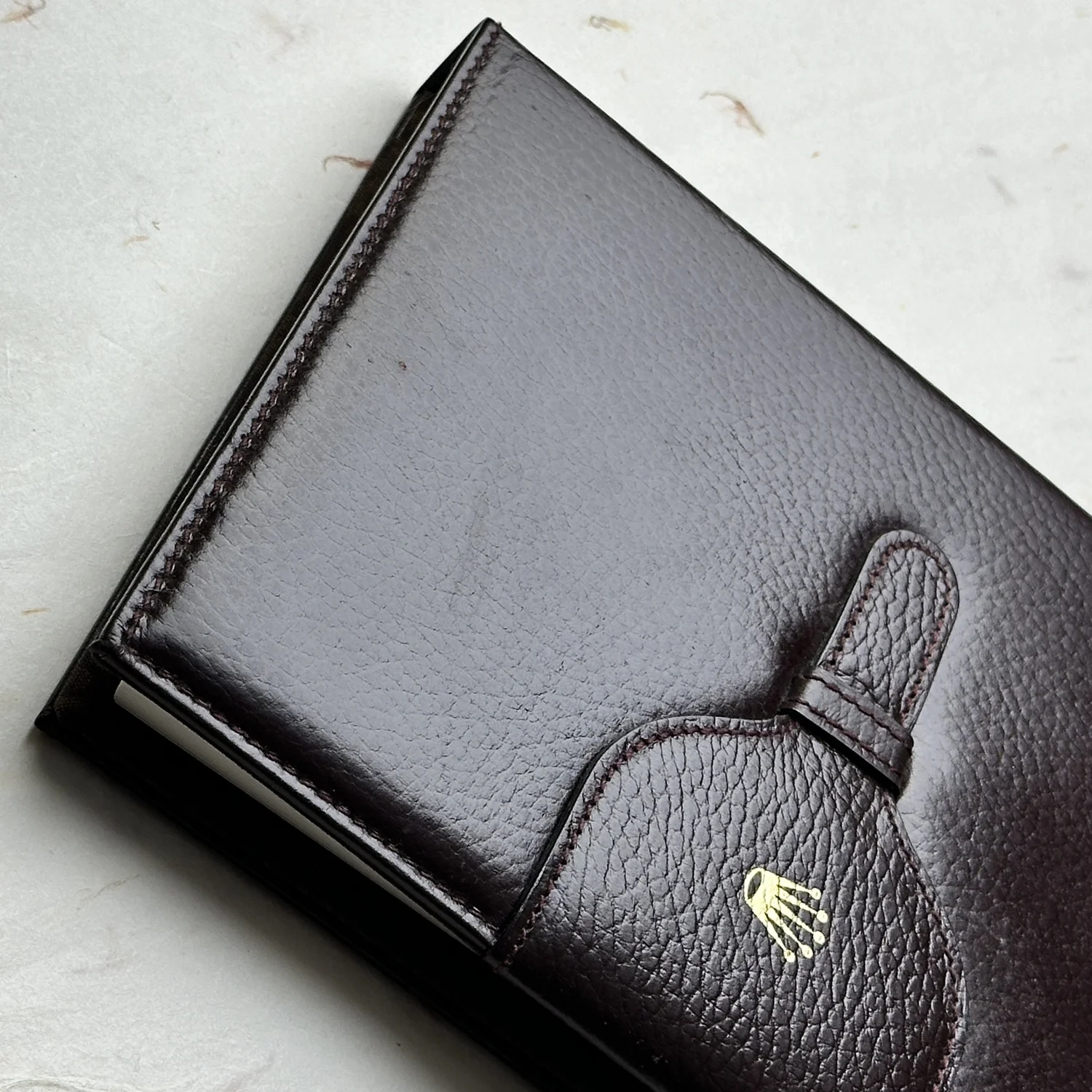 Rolex Burgundy Caviar Leather Notebook