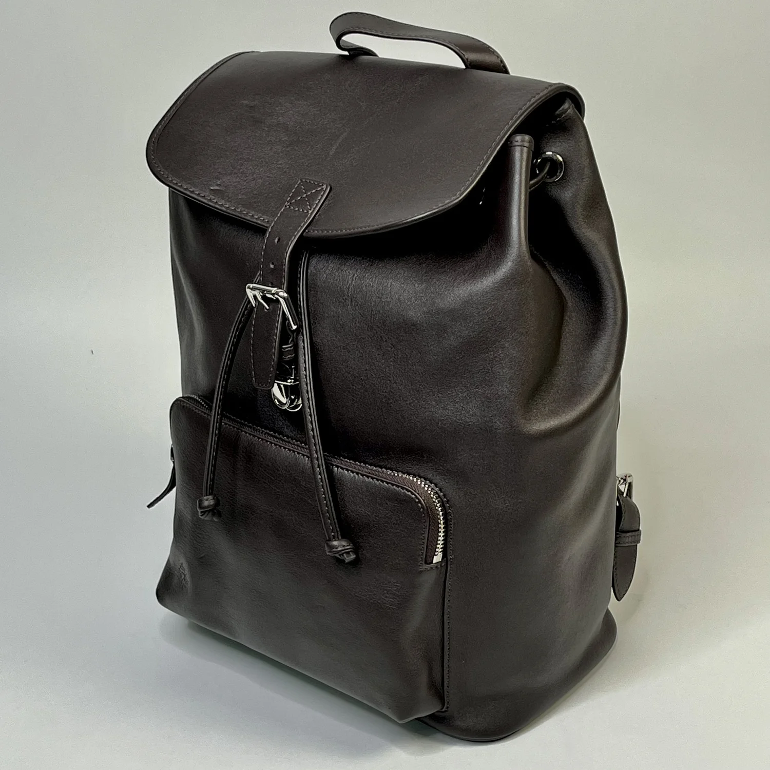 Patek Philippe Dark Brown Leather Backpack Rare Collectors VIP Gift with Dust Bag Patek Philippe Dark Brown Leather Backpack Rare Collectors VIP Gift with Dust Bag
