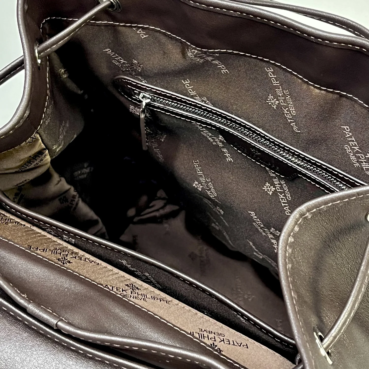 Patek Philippe Dark Brown Leather Backpack – Rare Collector