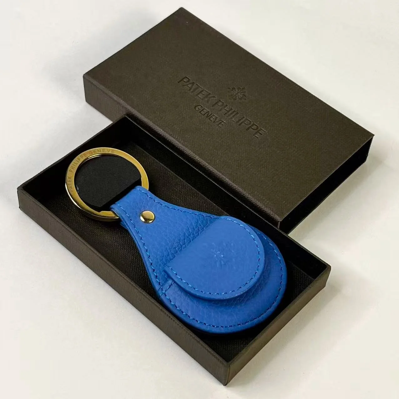 Patek Philippe Genève Calatrava Blue Leather Keychain 2010s