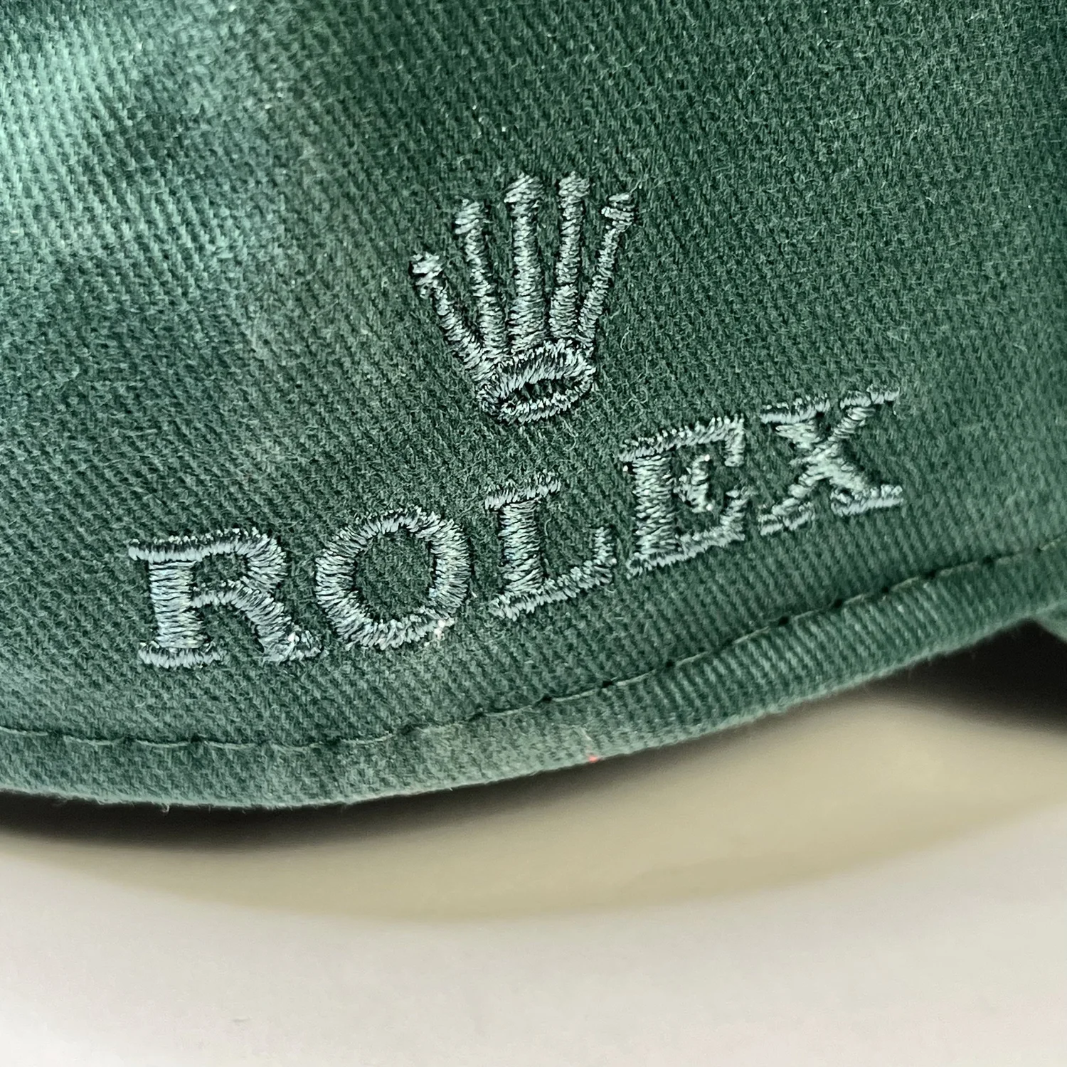 Rolex Green Cotton Twill Logo Cap – Embroidered Adjustable 