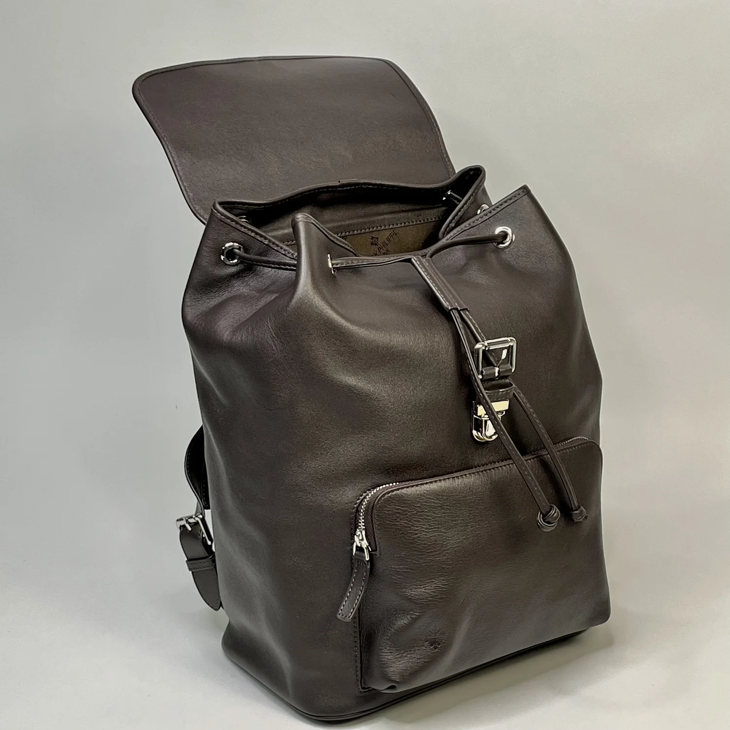 Patek Philippe Dark Brown Leather Backpack – Rare Collector