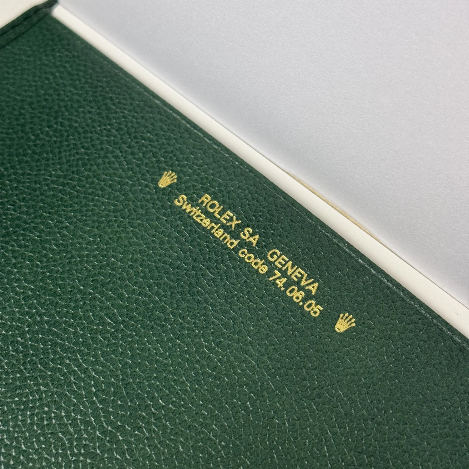 Rolex Green Leather Notepad – Luxury Pebble Leather Notepad for