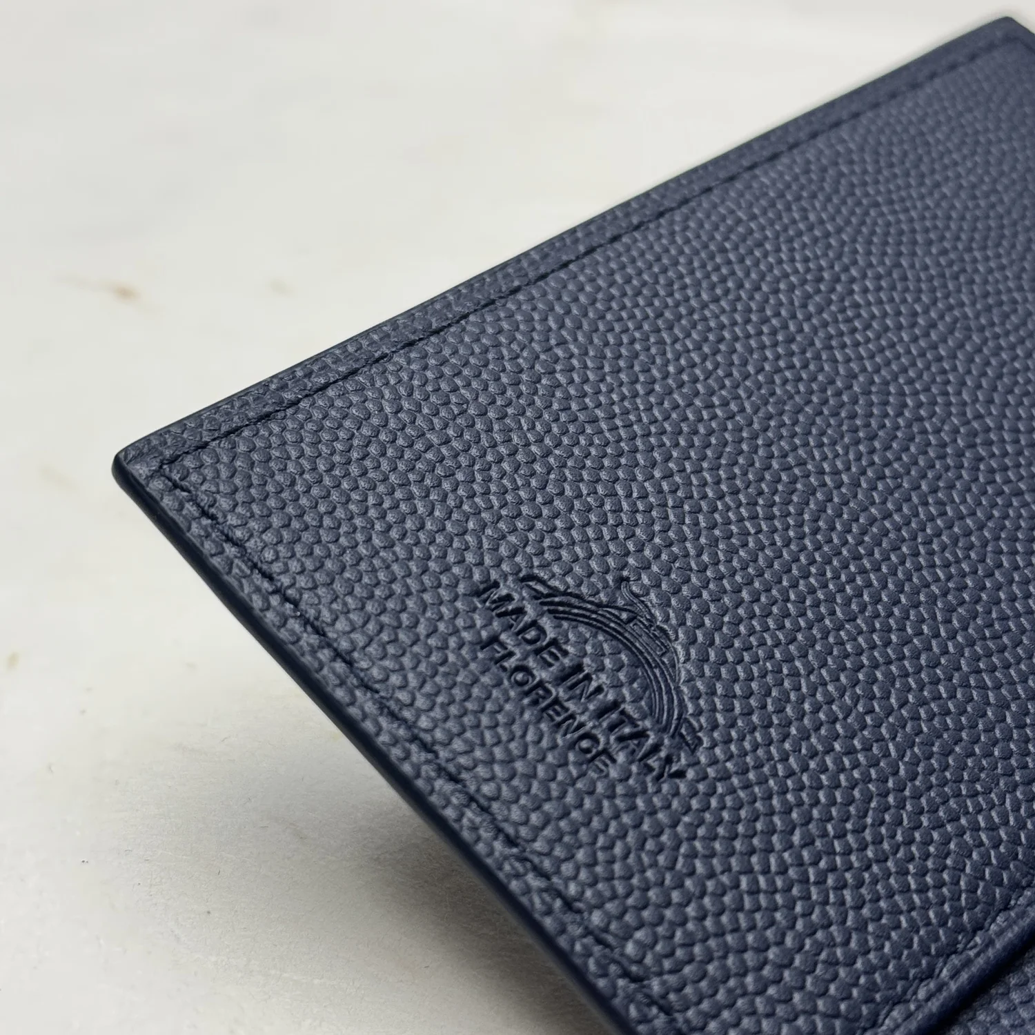 Panerai Navy Leather Card Holder – Italian-Made Luxury Wallet