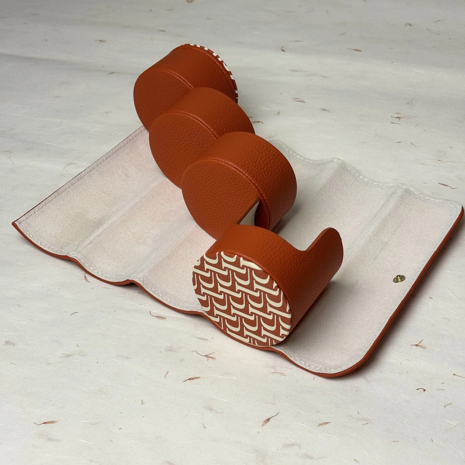 PIAGET ケース Piaget 150th Anniversary Watch Travel Case – Orange Monogram