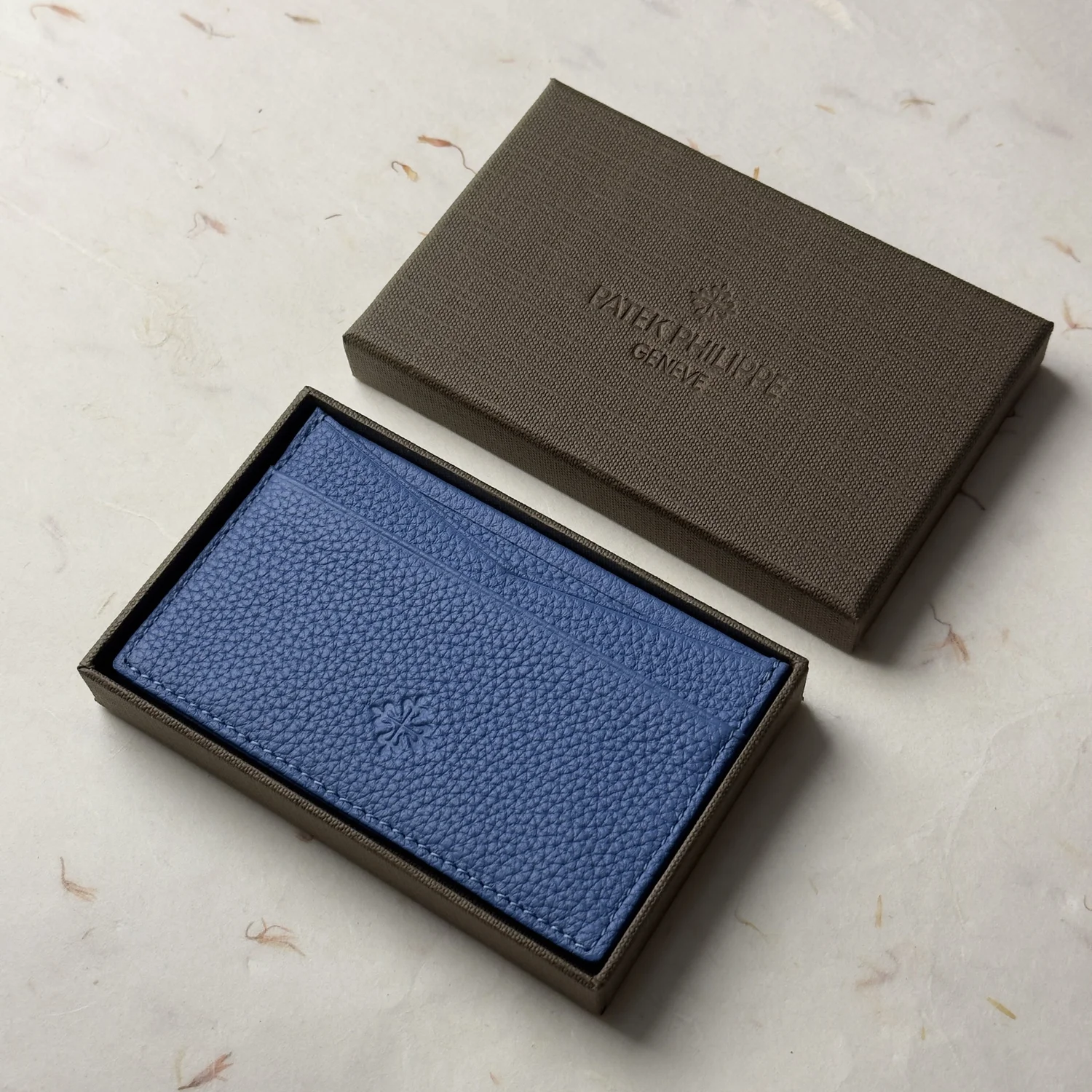 Patek Philippe Aqua Blue Leather Card Holder