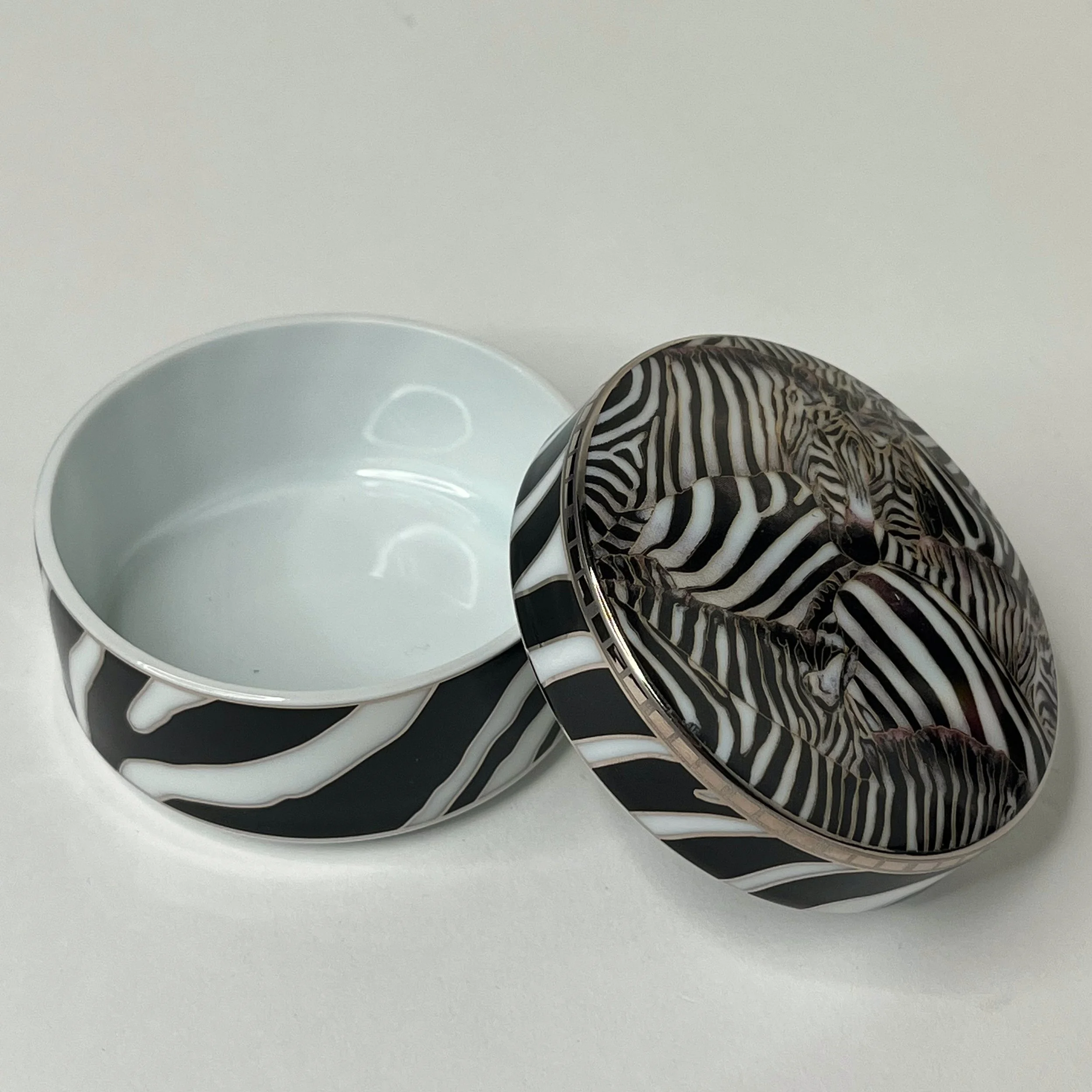 Patek Philippe Zebra Motif Porcelain Trinket Box