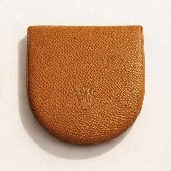 Rolex Horseshoe Embossed Coronet Tan Leather Case