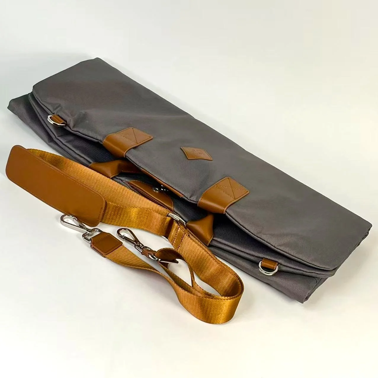 Patek Philippe Calatrava Grey Canvas Tan Leather Garment Bag