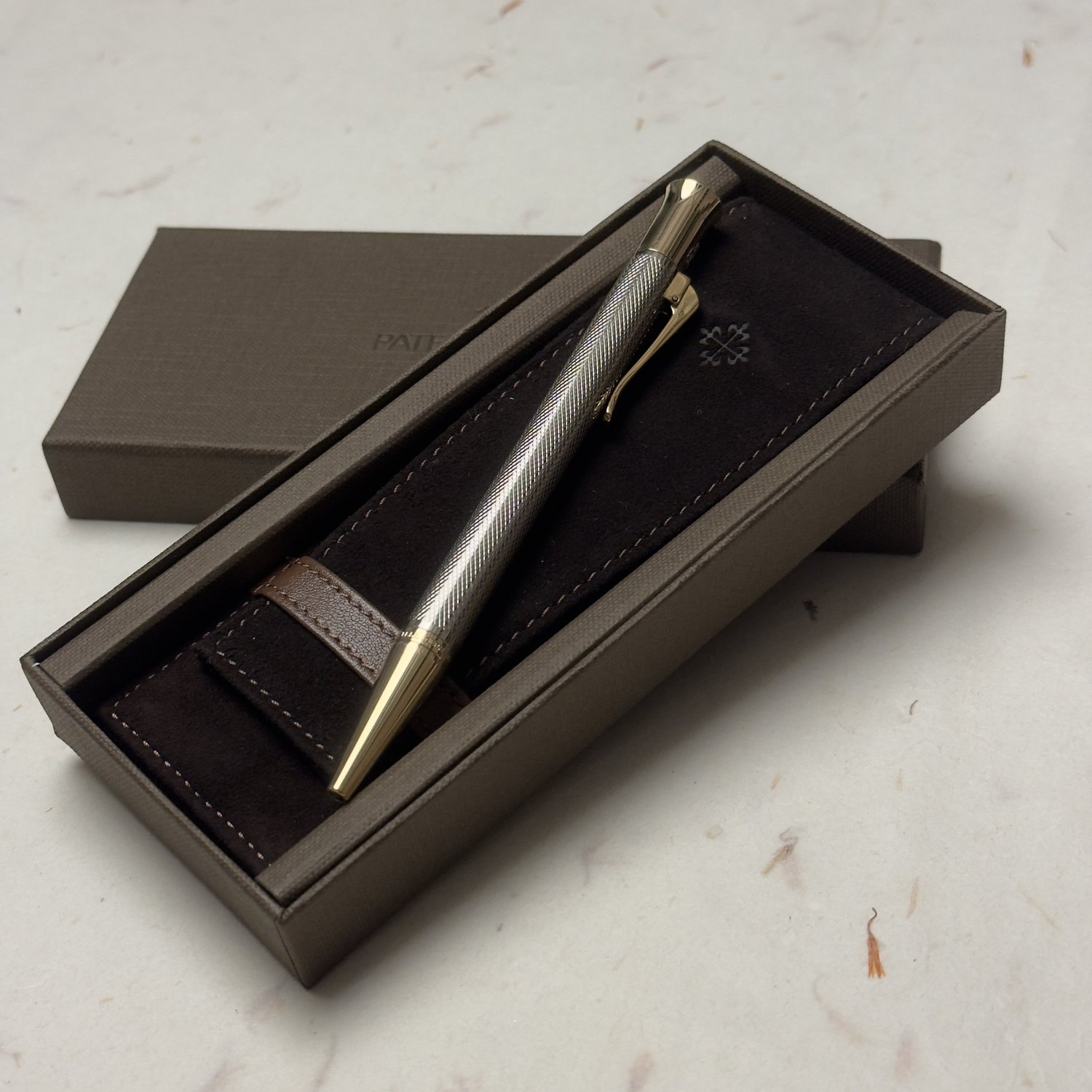 Patek Philippe Pen with original box, Golden ballpoint pen, VIP Gift