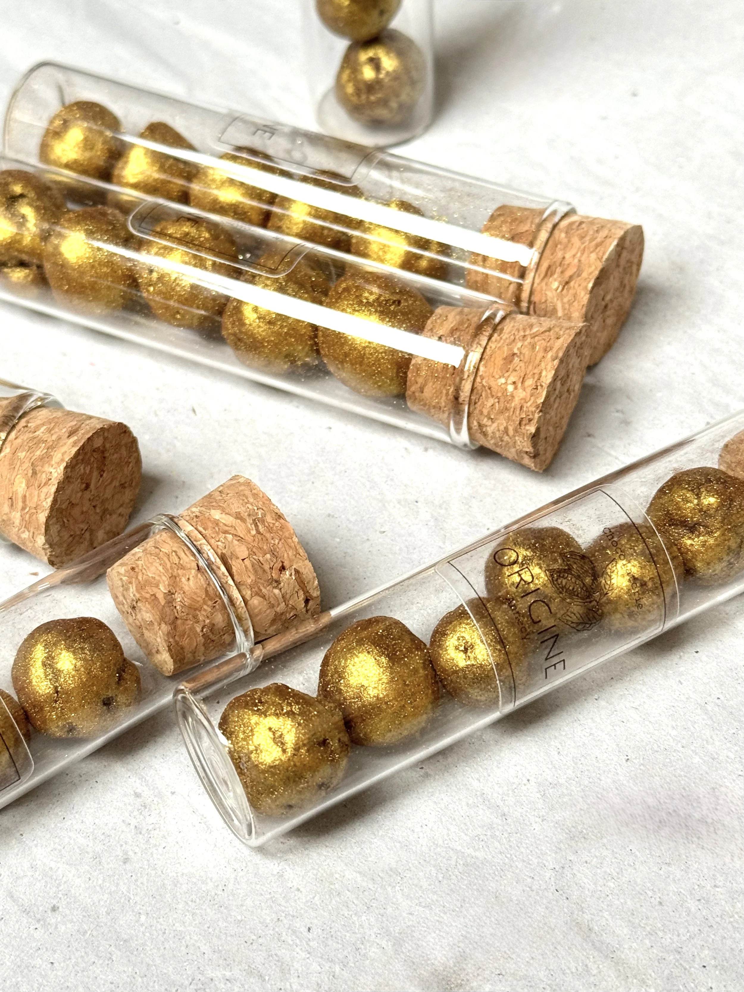 Fiole de Noisettes Chocolat Dorées