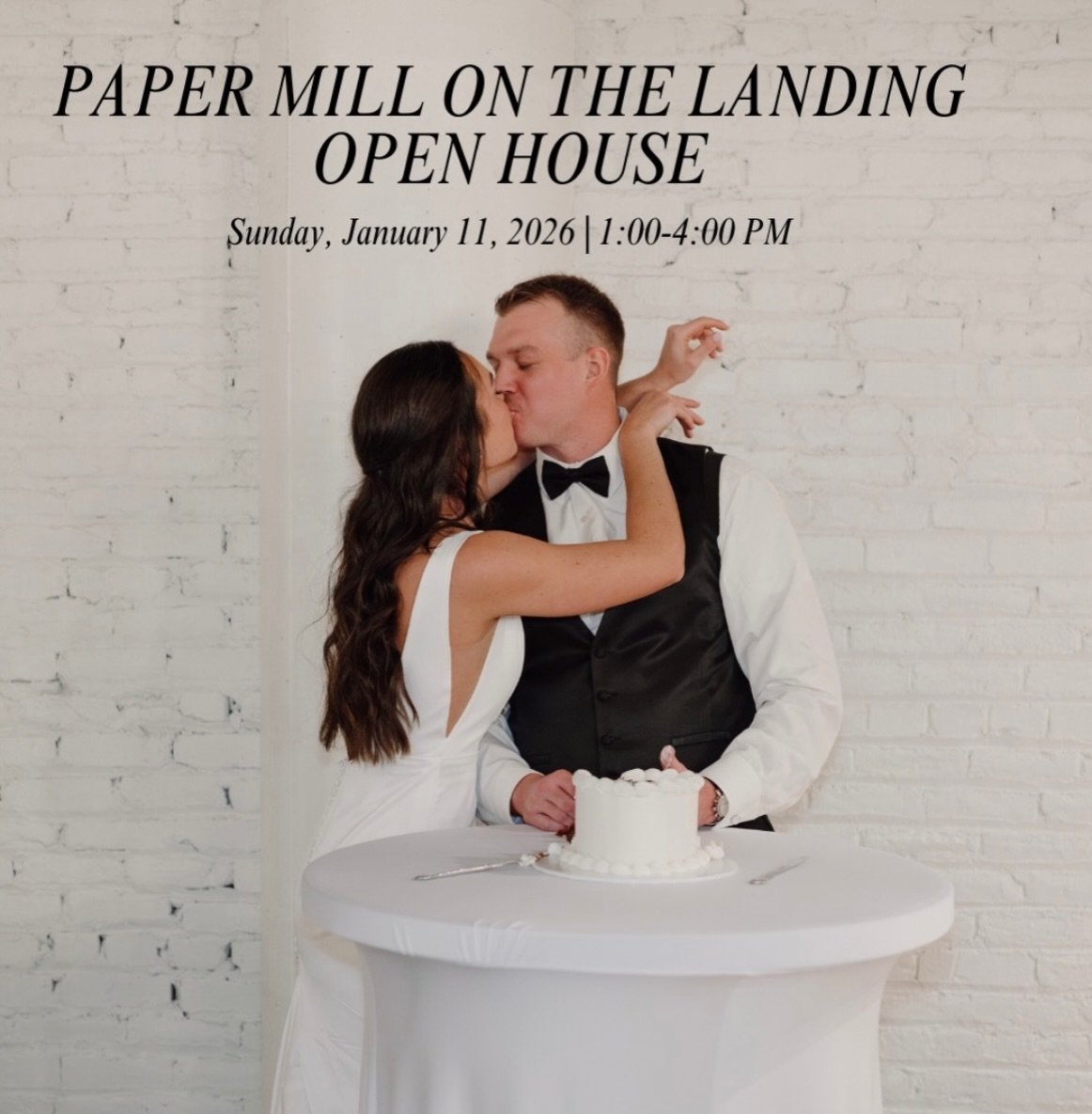 ✨ ONE MONTH OUT! ✨

We&rsquo;re officially one month away from the Open House at one of our absolute favorite venues &mdash; Paper Mill on the Landing 🤍

📅 January 11
⏰ 1&ndash;4 PM
📍 Paper Mill on the Landing
118 W Columbia Street, Suite 301 Fort
