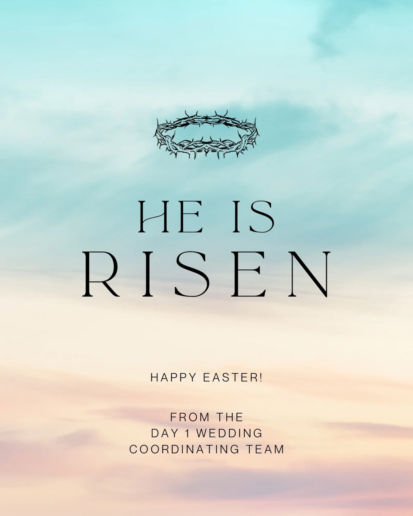 He is not here; He has risen, just as He said. &mdash; Matthew 28:6 ✝️

Today we celebrate the greatest love story ever told&mdash;the kind of love that brings hope, renewal, and new beginnings 🤍

At Day 1, we&rsquo;re constantly reminded that weddi