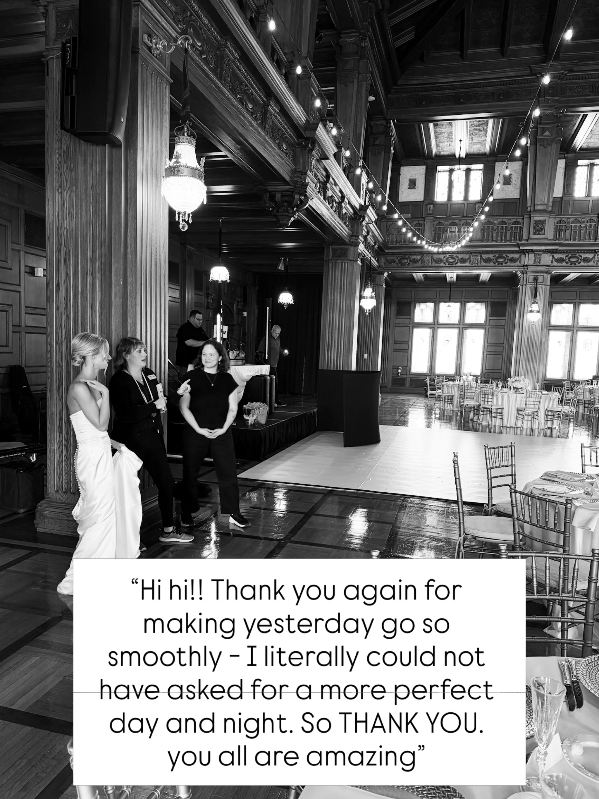 The morning-after texts never get old 🤍✨

There is truly nothing more meaningful to us than knowing our couples felt supported, cared for, and able to fully enjoy their wedding day.

Behind every smooth timeline, room reveal, and joyful moment is a 