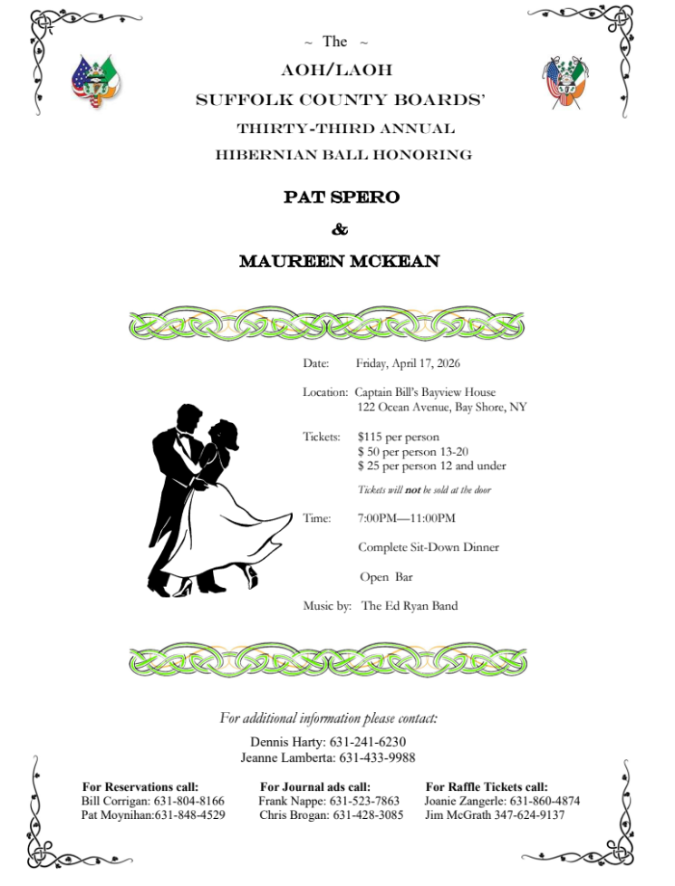 33rd Annual Suffolk County Hibernian Ball