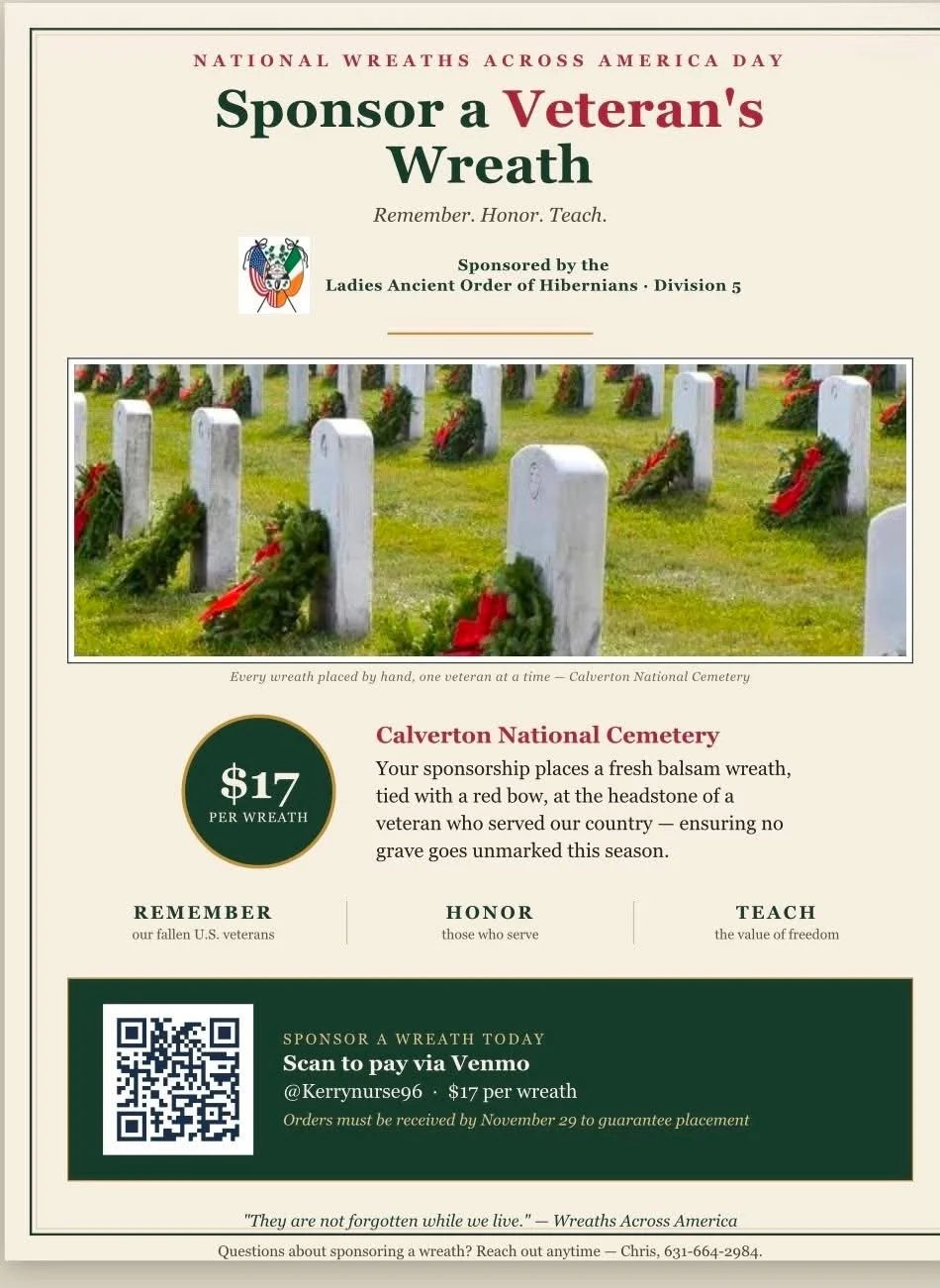 Div. 5 Sponsor a Veteran's Wreath 