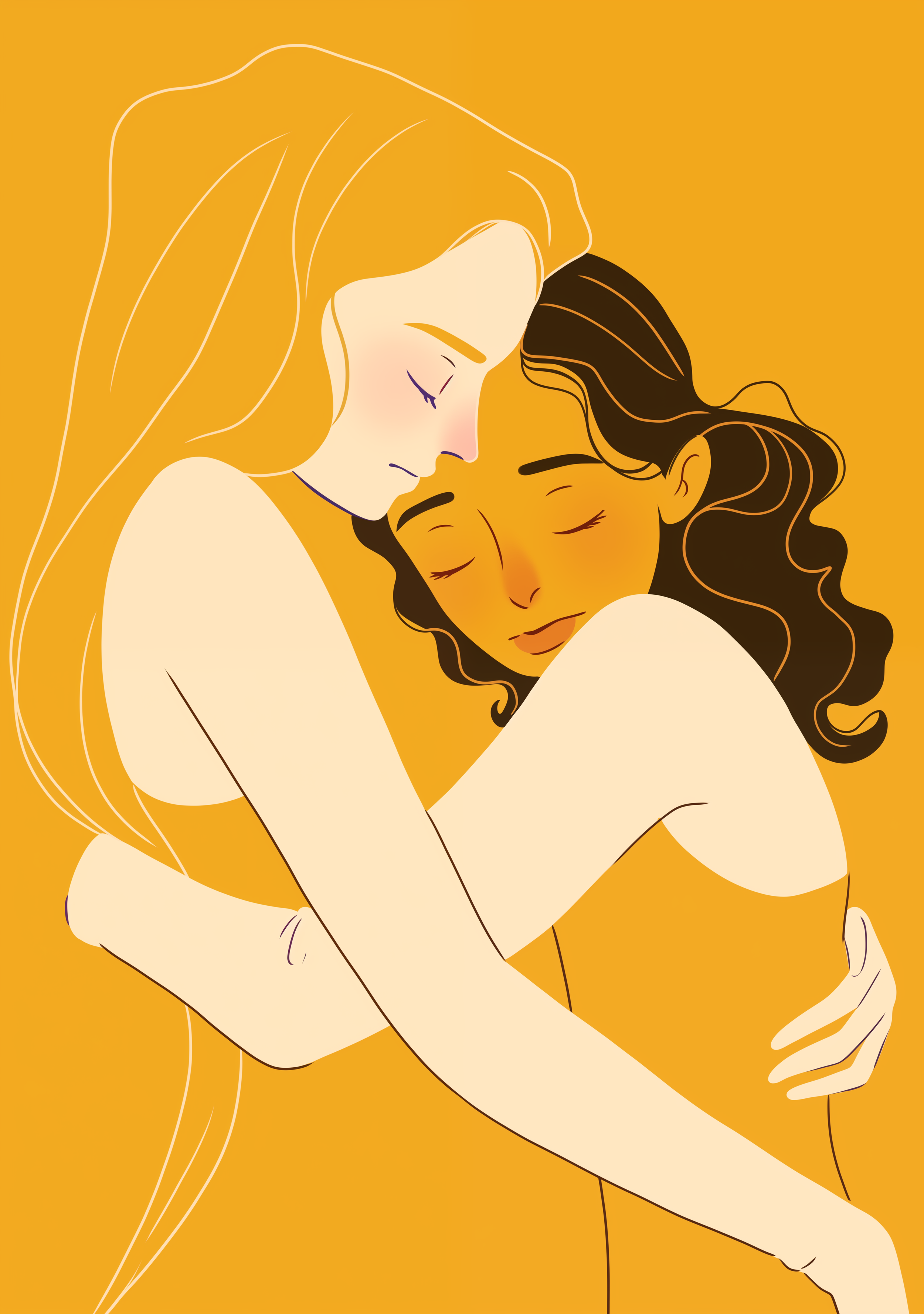 Two women embracing, representing emotional support and healing for LGBTQ+ mental health and trauma recovery through EMDR therapy.