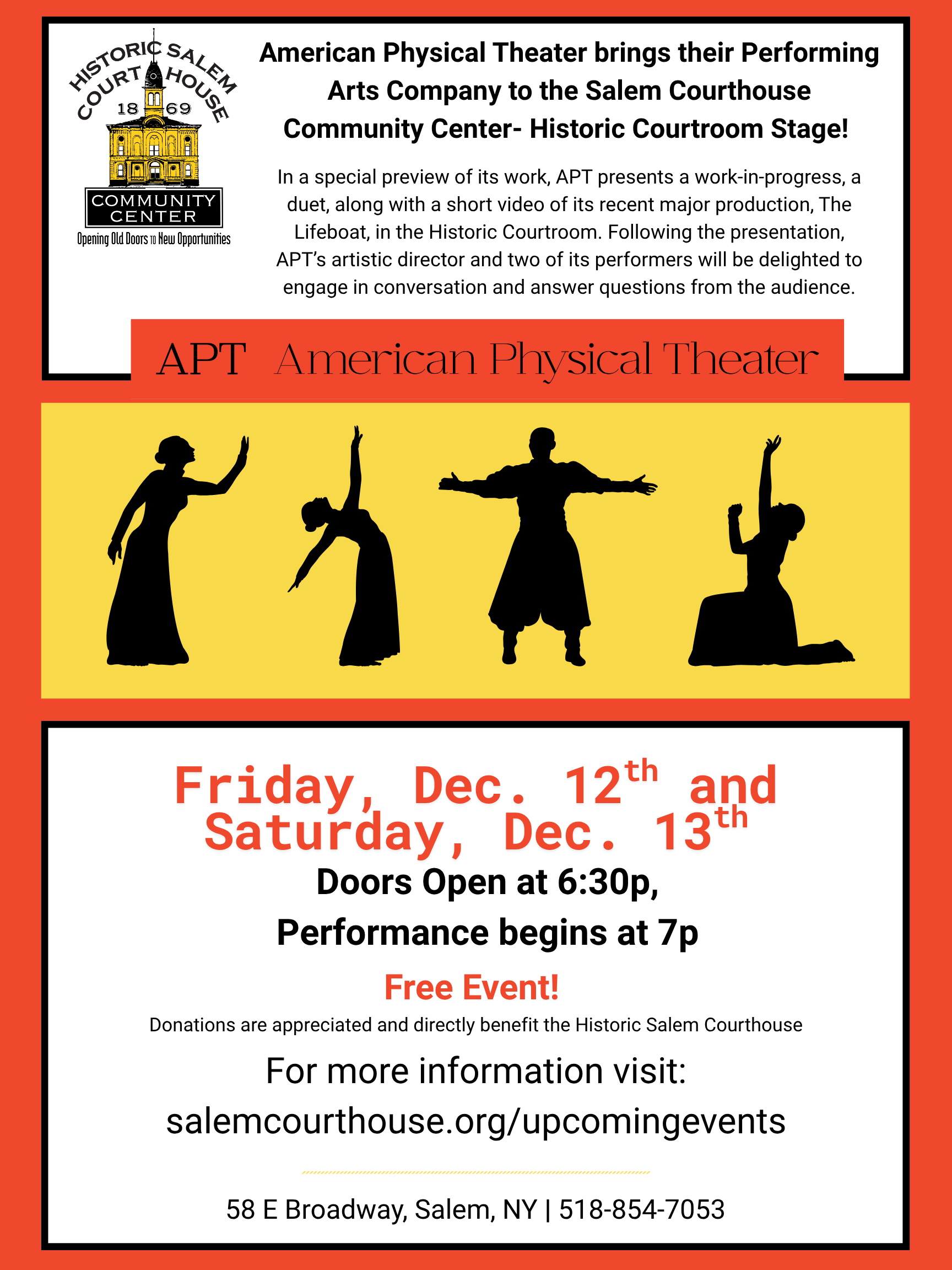 American Physical Theater in the Historic Courtroom